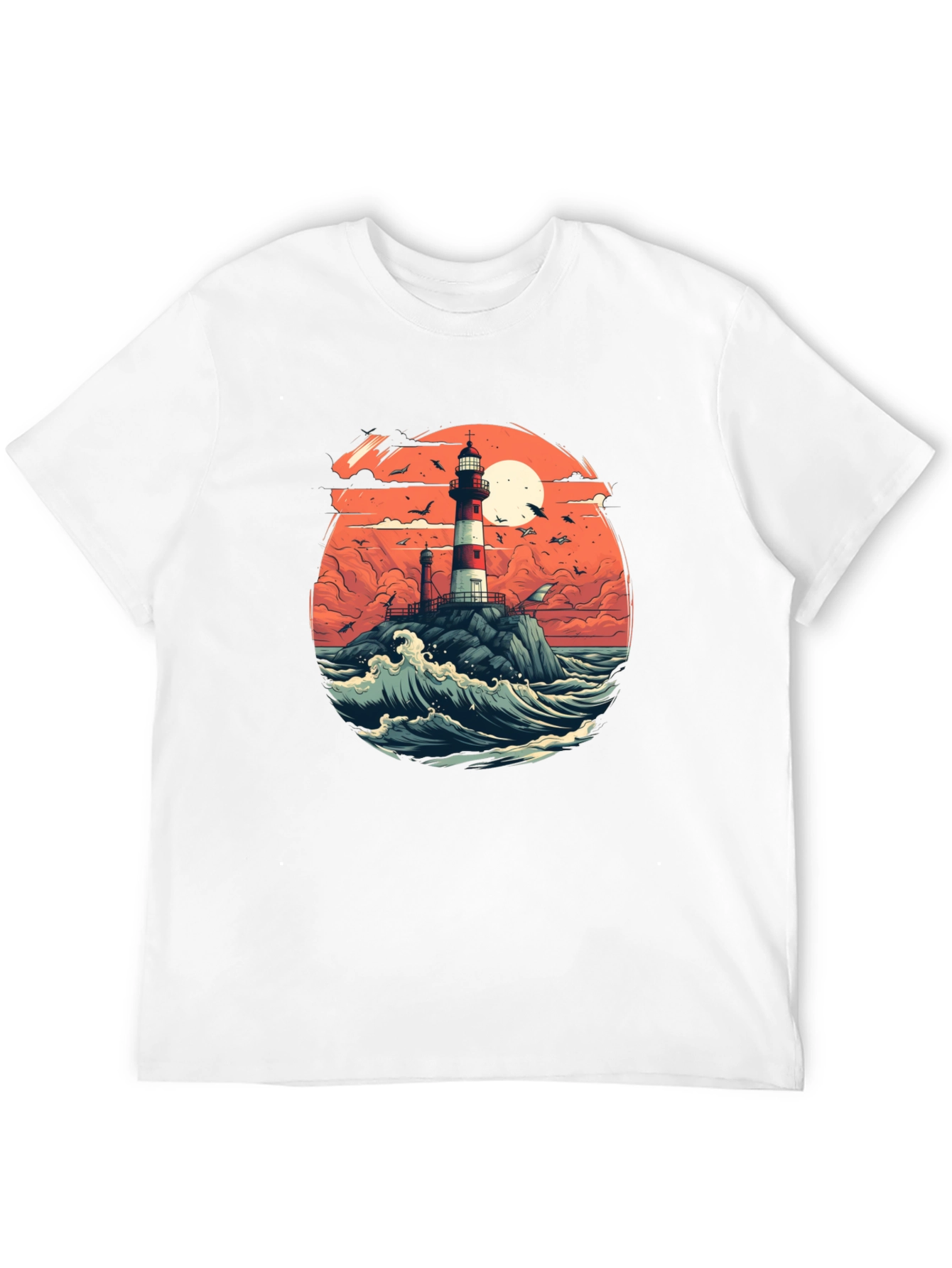 Lighthouse Graphic Tee - Coastal Style