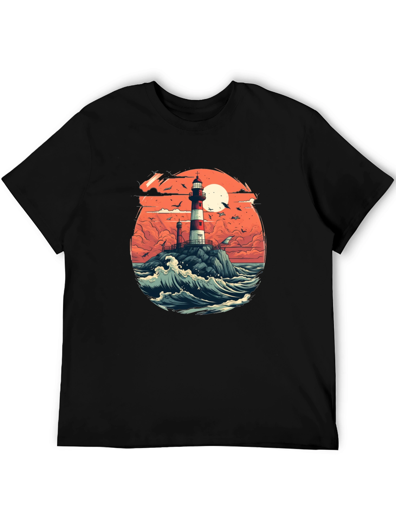 Lighthouse Graphic Tee - Coastal Style