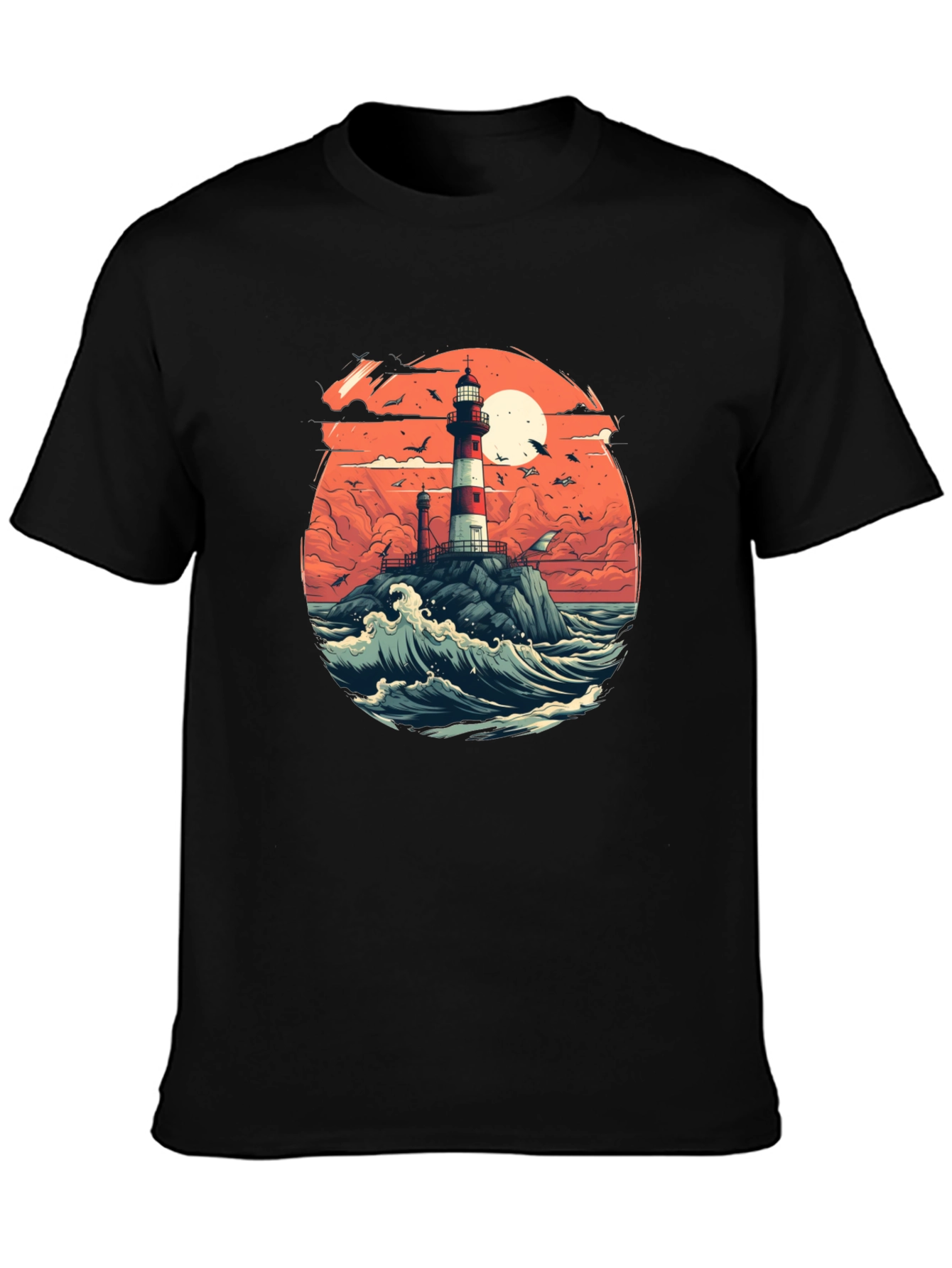 Lighthouse Graphic Tee - Coastal Style