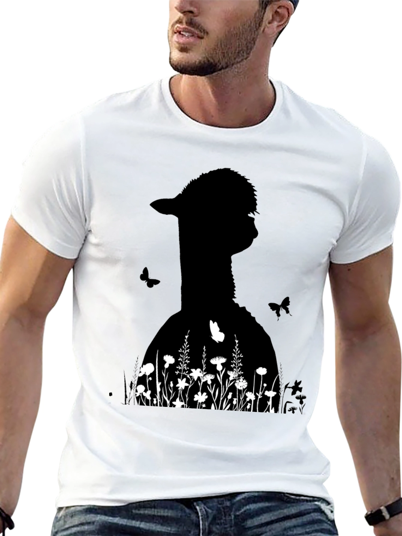 Alpaca & Floral Graphic Tee