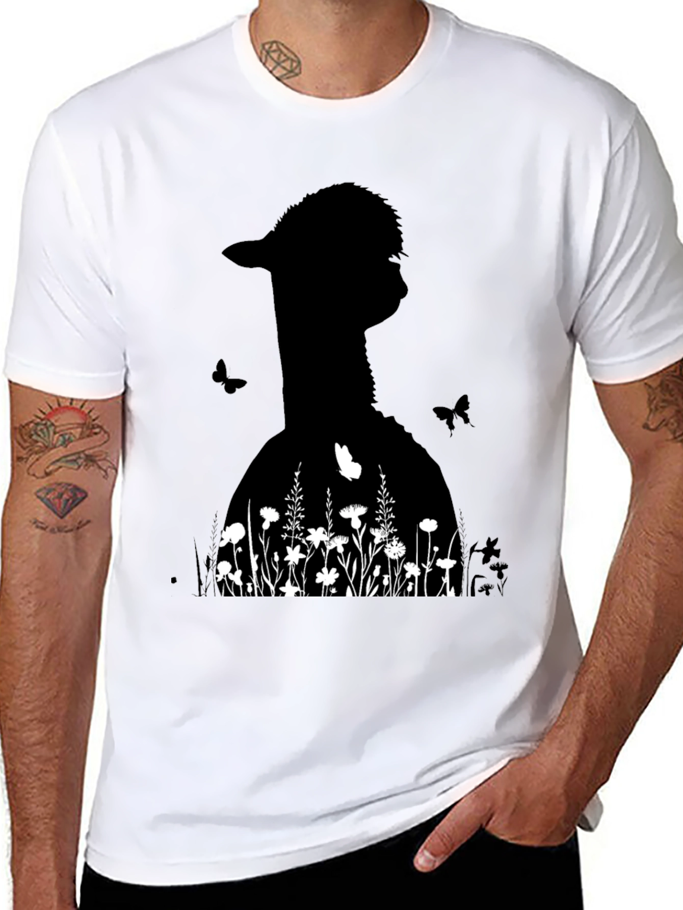 Alpaca & Floral Graphic Tee