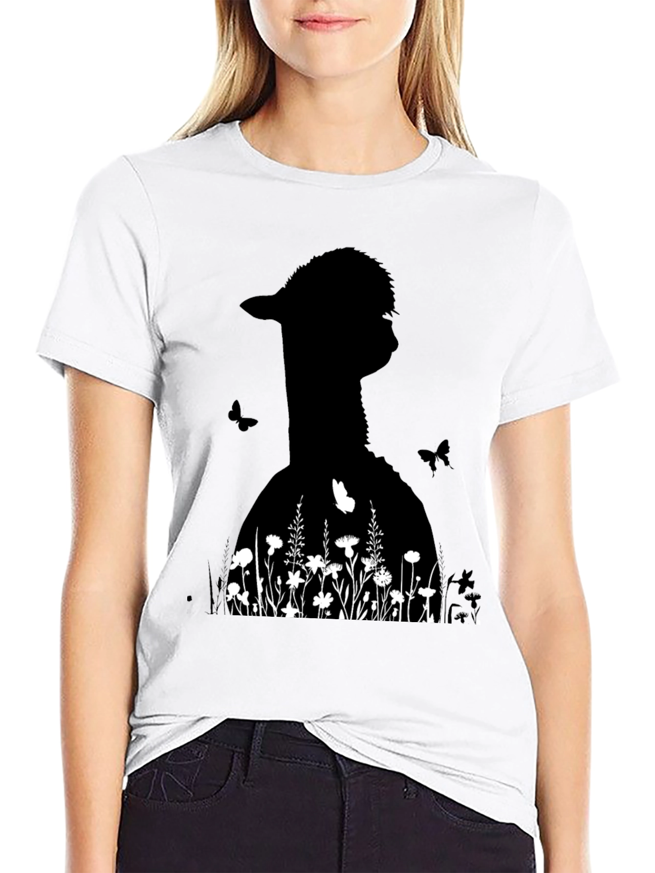 Alpaca & Floral Graphic Tee
