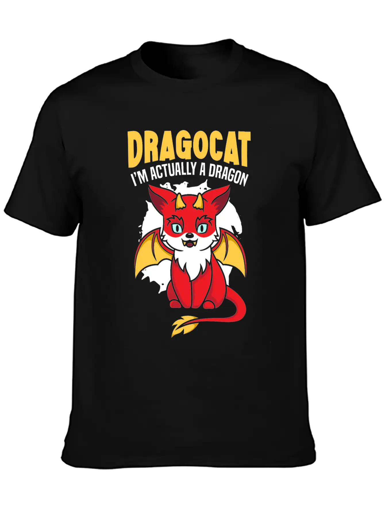 Dragocat I'm Actually A Dragon Cat Dragon Lover Comfortable Minimalist Graphic Tee – Summer Style Essential