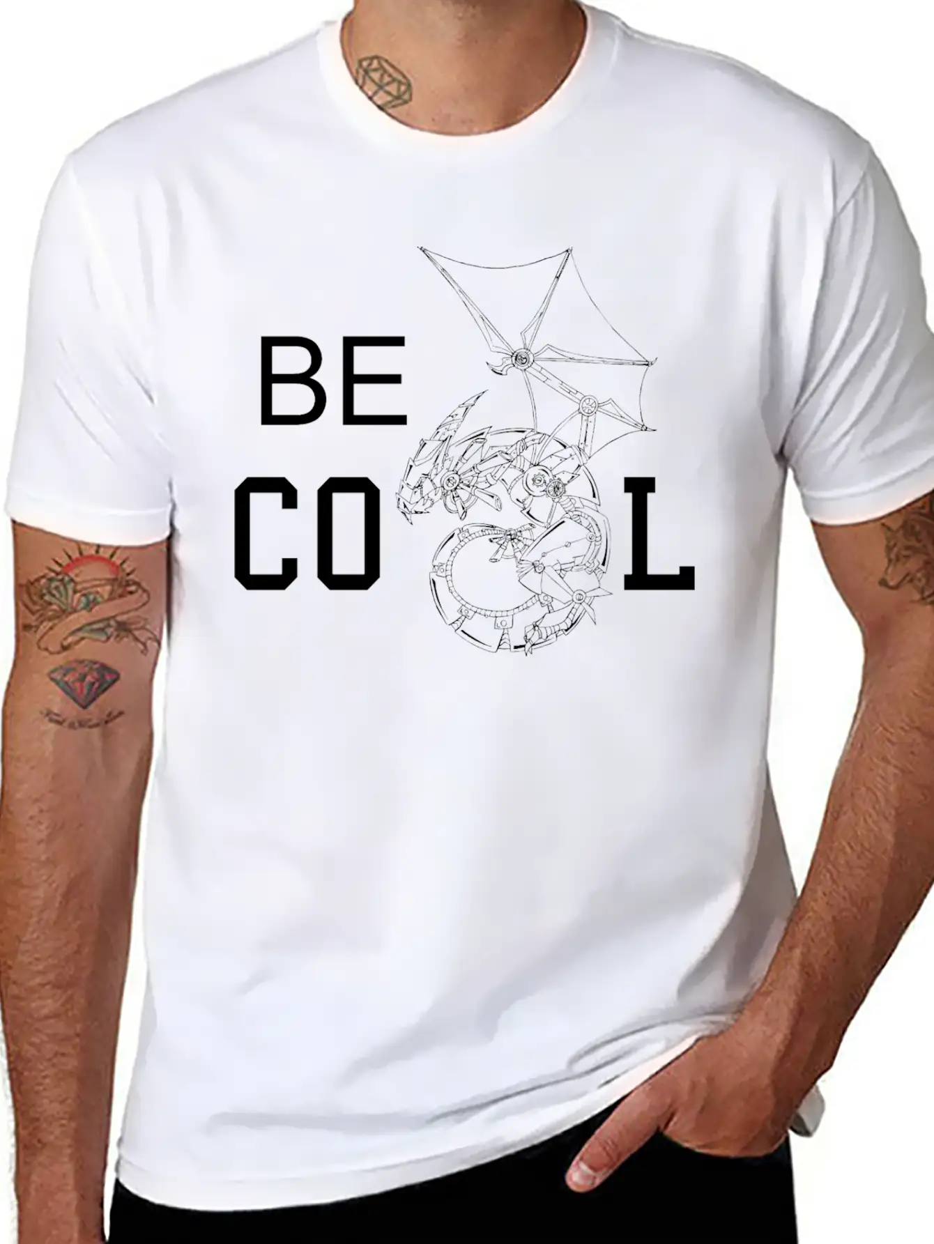 Dragon Comfortable Minimalist Graphic Tee – Summer Style Essential
