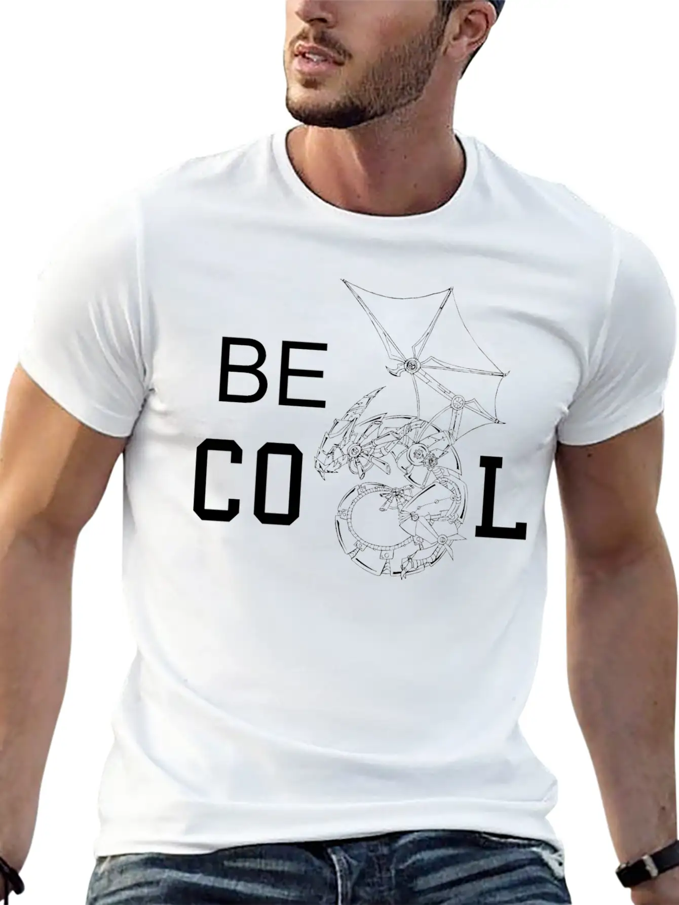Dragon Comfortable Minimalist Graphic Tee – Summer Style Essential