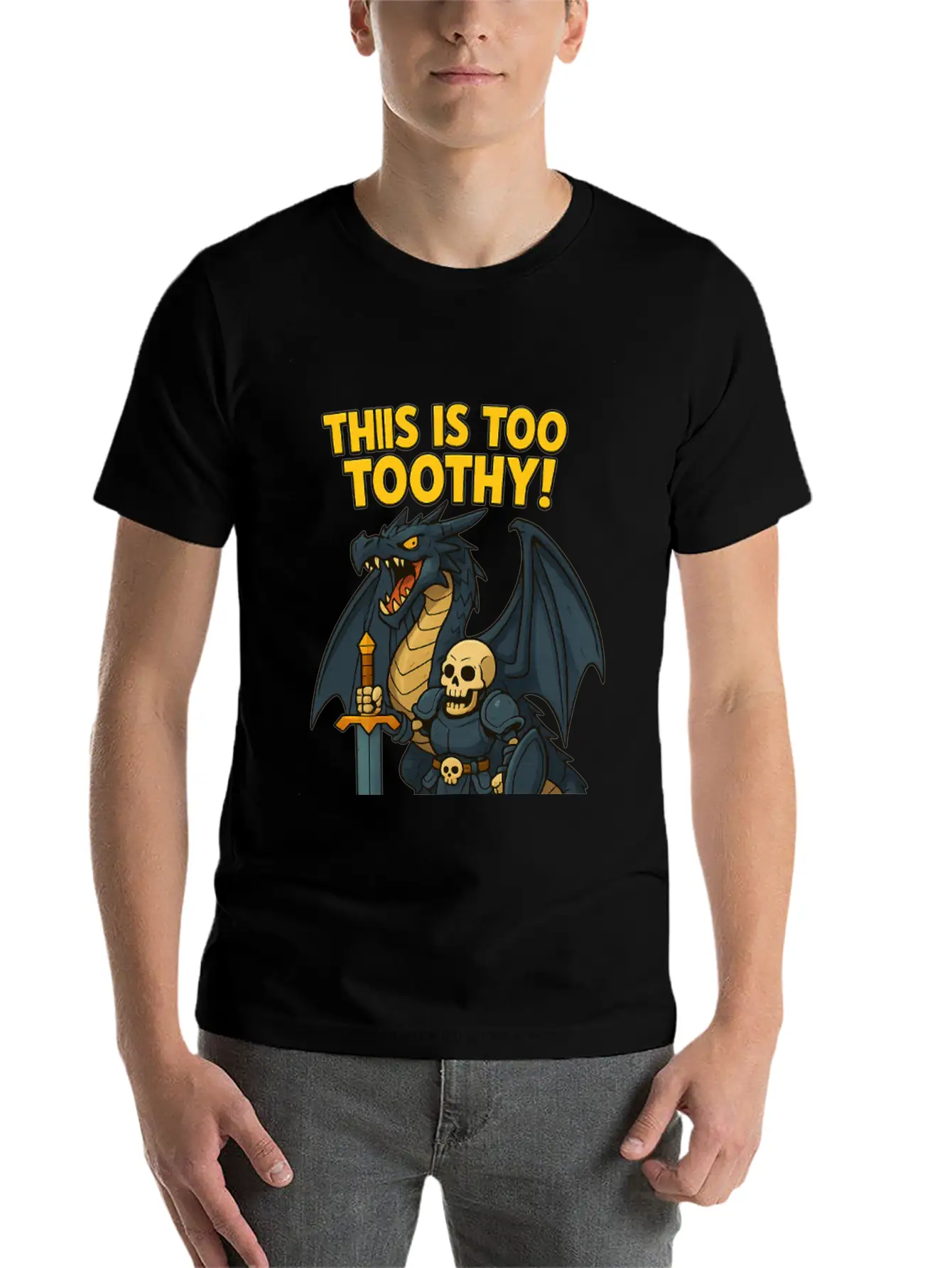 Dragon Medieval Character Stylish Everyday T-Shirt – Unisex Basic Cotton Tee