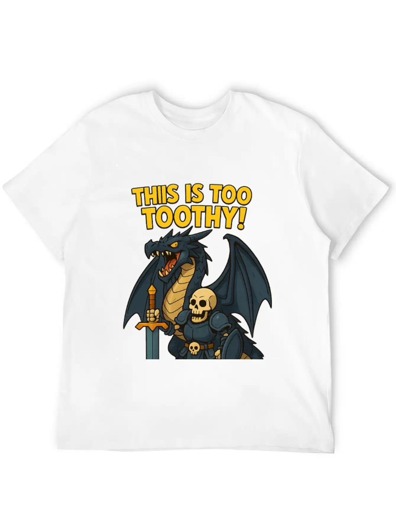 Dragon Medieval Character Stylish Everyday T-Shirt – Unisex Basic Cotton Tee