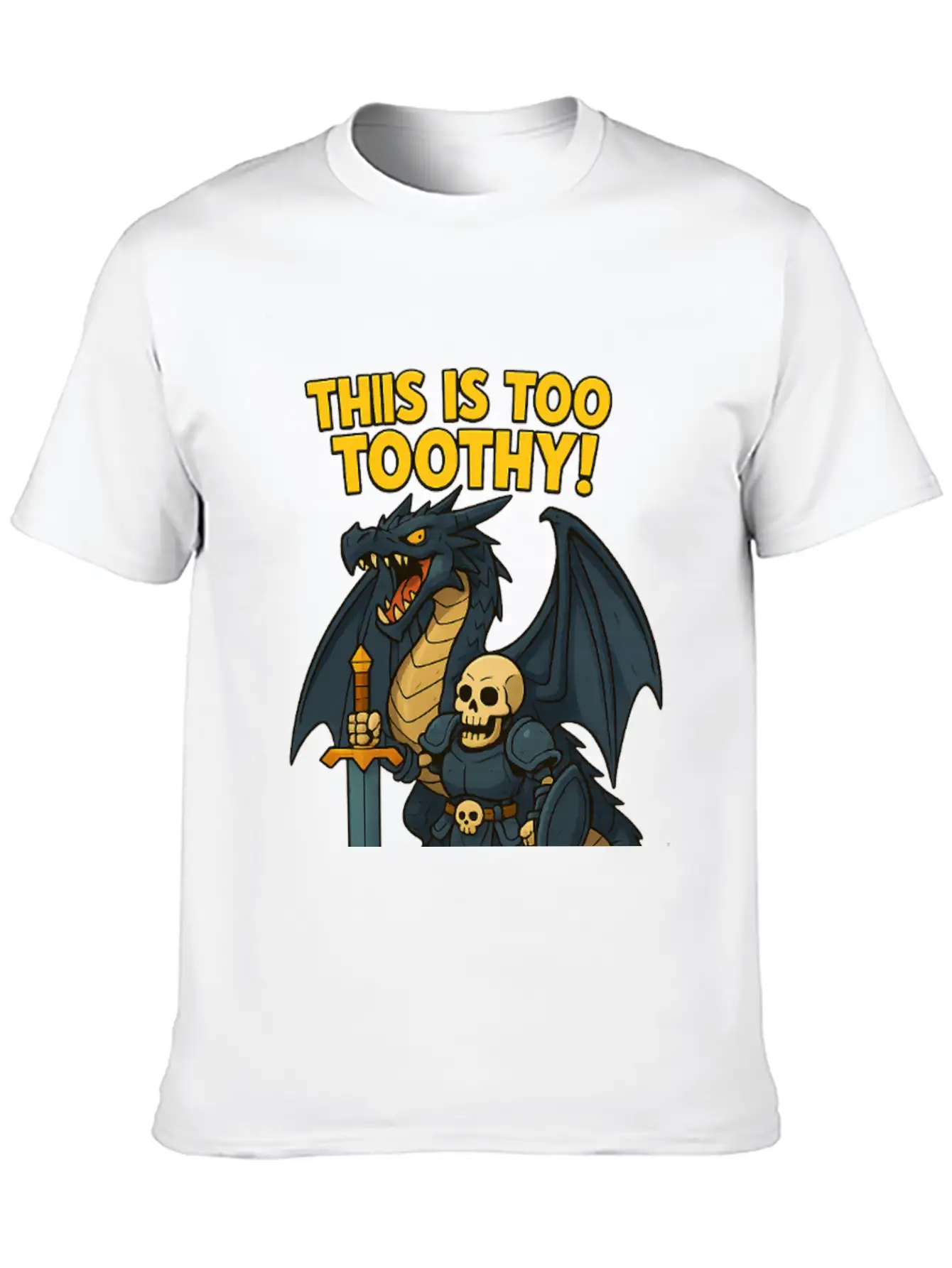 Dragon Medieval Character Stylish Everyday T-Shirt – Unisex Basic Cotton Tee
