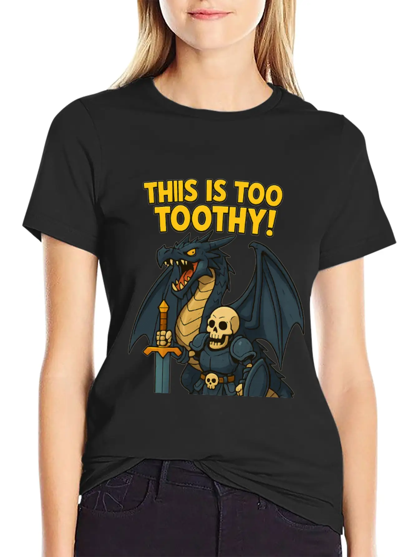 Dragon Medieval Character Stylish Everyday T-Shirt – Unisex Basic Cotton Tee