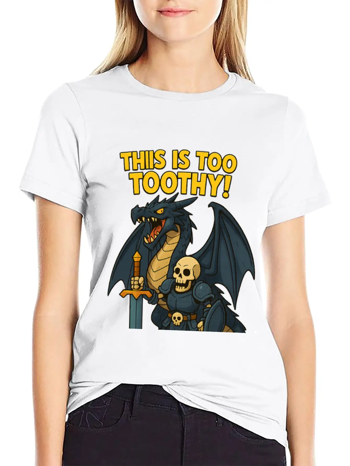 Dragon Medieval Character Stylish Everyday T-Shirt – Unisex Basic Cotton Tee