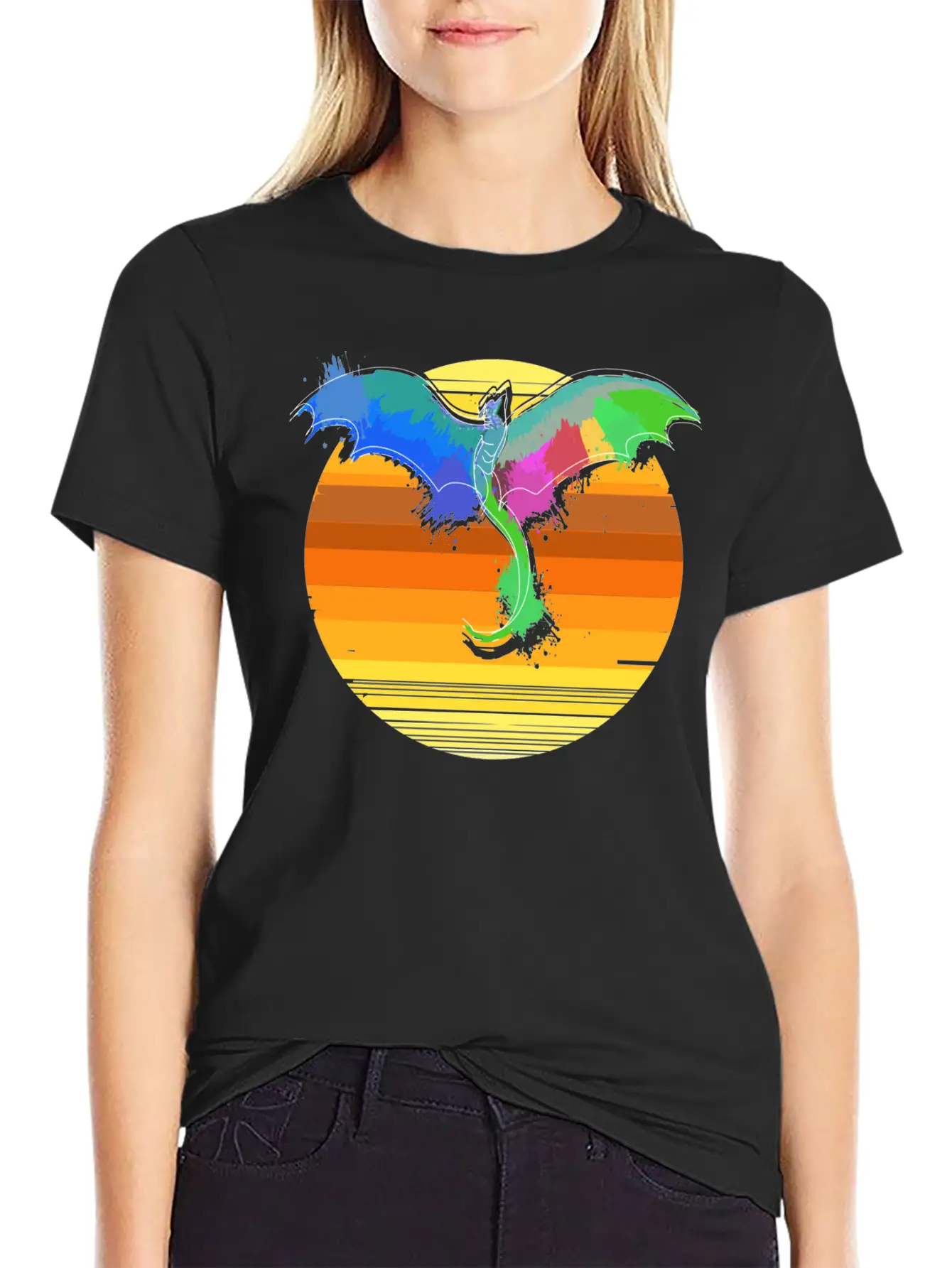Dragon Sun Stylish Everyday T-Shirt – Unisex Basic Cotton Tee