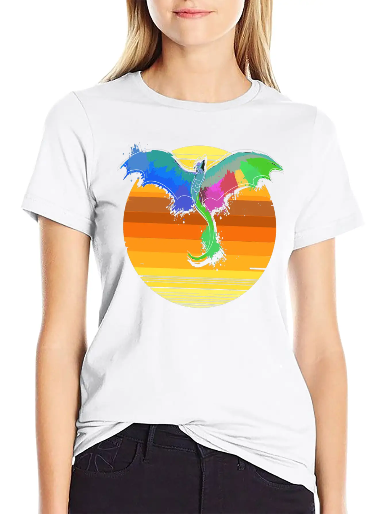 Dragon Sun Stylish Everyday T-Shirt – Unisex Basic Cotton Tee