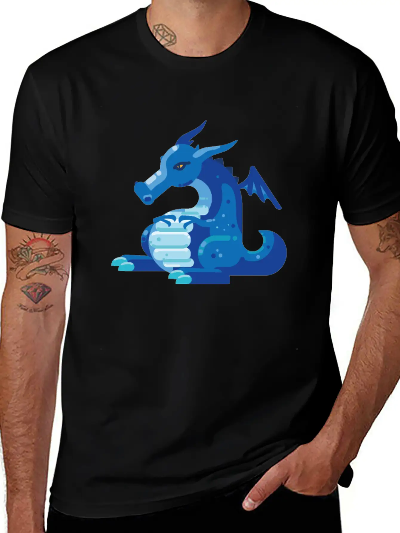 Dragon Wyvern Frost Ice Crystal Winter Fat Gift Essential Unisex Summer Tee – Soft Cotton Casual Fit