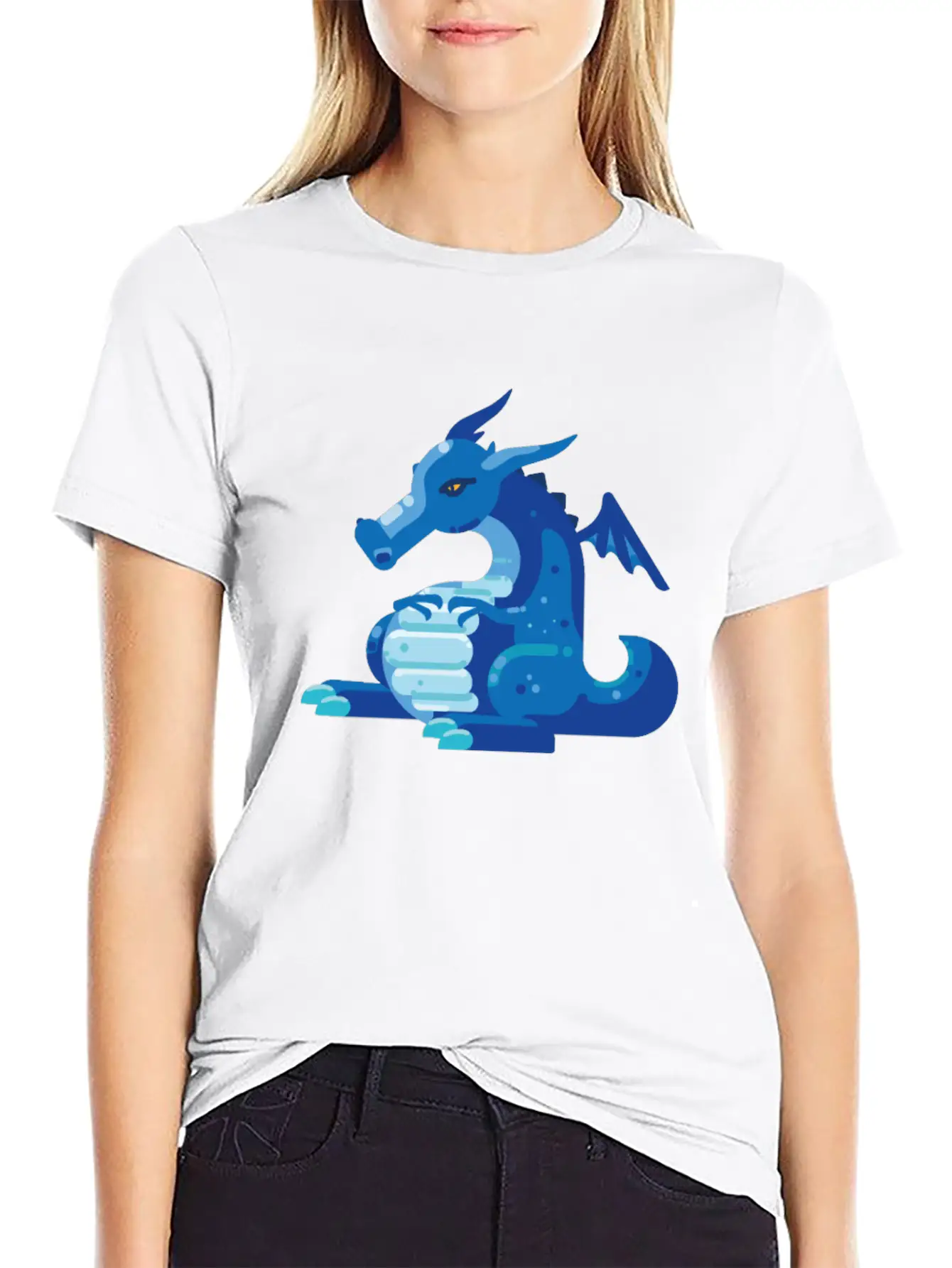 Dragon Wyvern Frost Ice Crystal Winter Fat Gift Essential Unisex Summer Tee – Soft Cotton Casual Fit