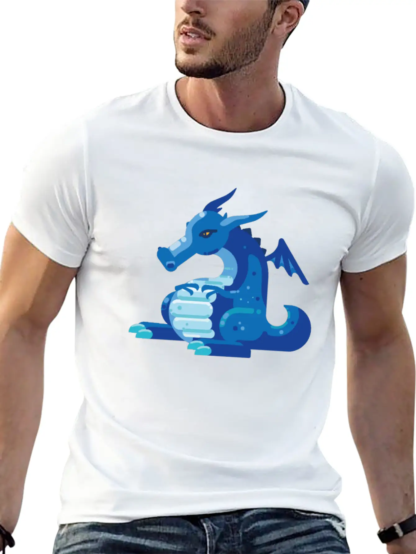 Dragon Wyvern Frost Ice Crystal Winter Fat Gift Essential Unisex Summer Tee – Soft Cotton Casual Fit
