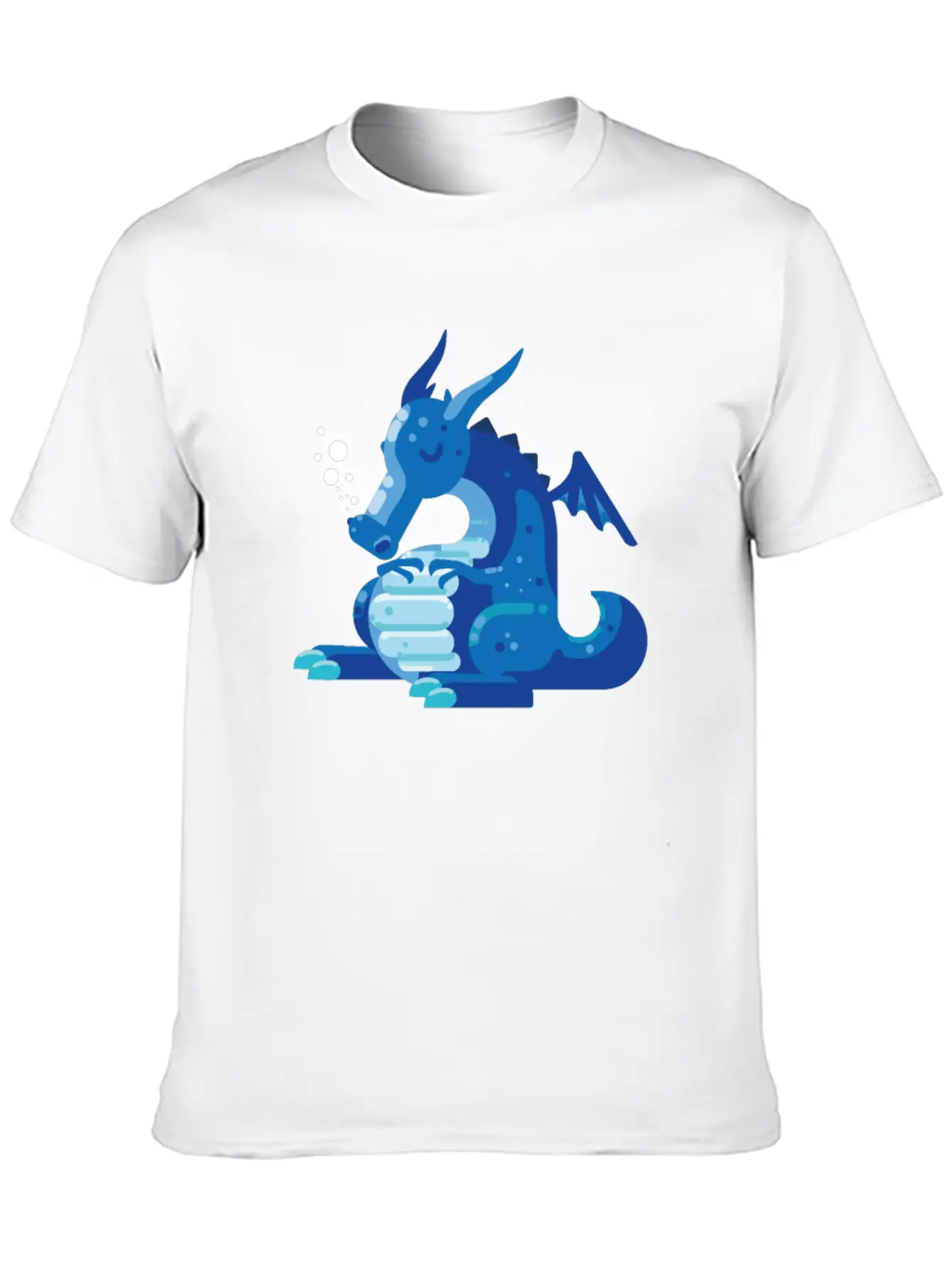 Dragon Wyvern Frost Ice Crystal Winter Fat Gift Unisex Short Sleeve Soft Cotton T-Shirt – Casual Everyday Wear