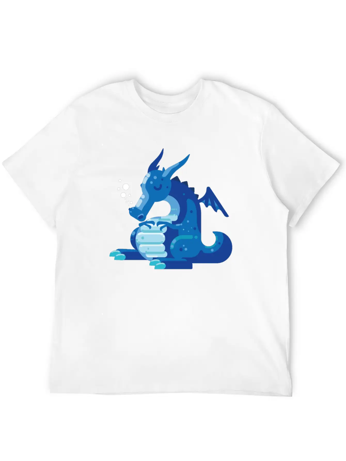 Dragon Wyvern Frost Ice Crystal Winter Fat Gift Unisex Short Sleeve Soft Cotton T-Shirt – Casual Everyday Wear