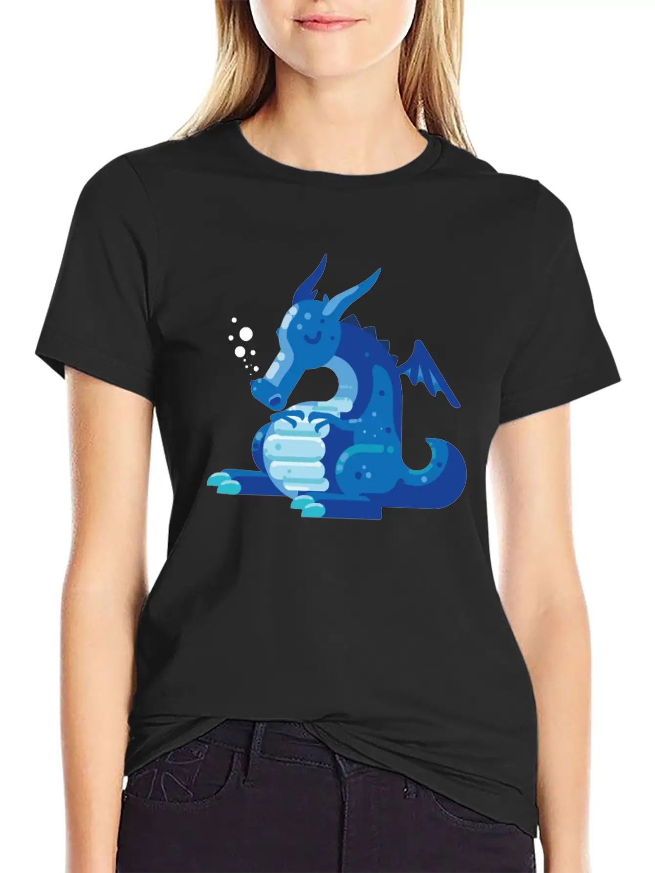 Dragon Wyvern Frost Ice Crystal Winter Fat Gift Unisex Short Sleeve Soft Cotton T-Shirt – Casual Everyday Wear