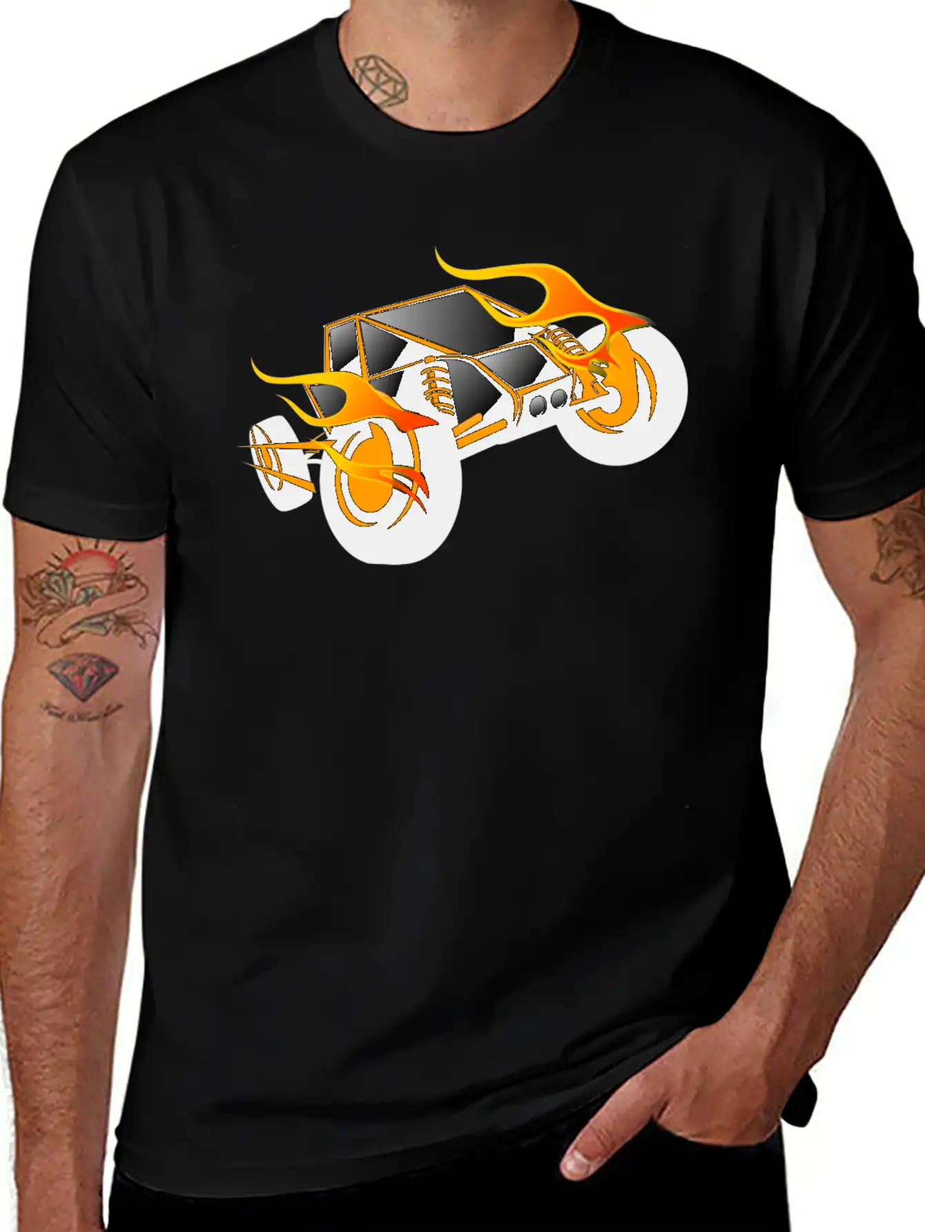 Dragster Racer Automotive Car Automobil Rennwagen4 Unisex Short Sleeve Soft Cotton T-Shirt – Casual Everyday Wear