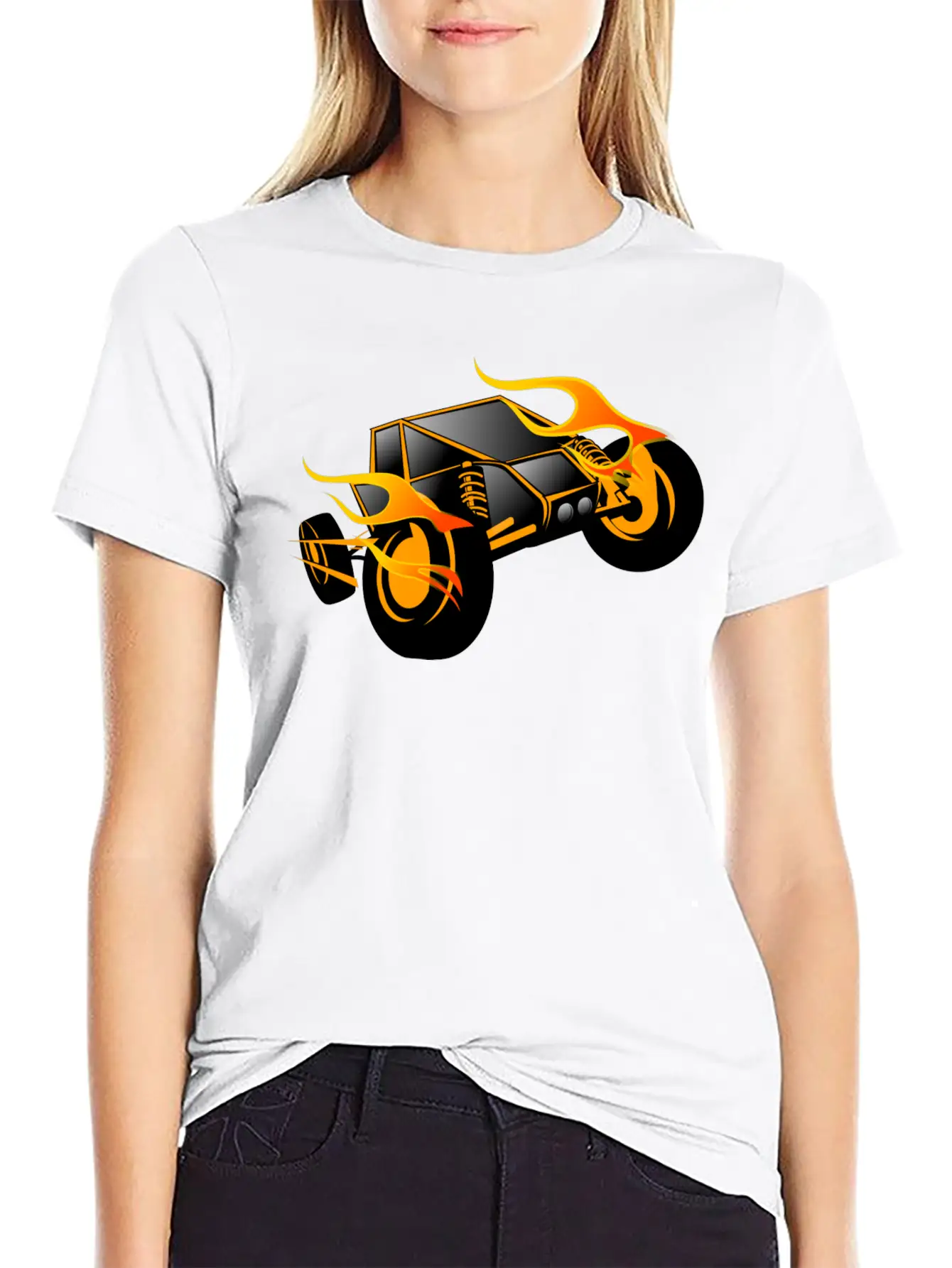 Dragster Racer Automotive Car Automobil Rennwagen4 Unisex Short Sleeve Soft Cotton T-Shirt – Casual Everyday Wear