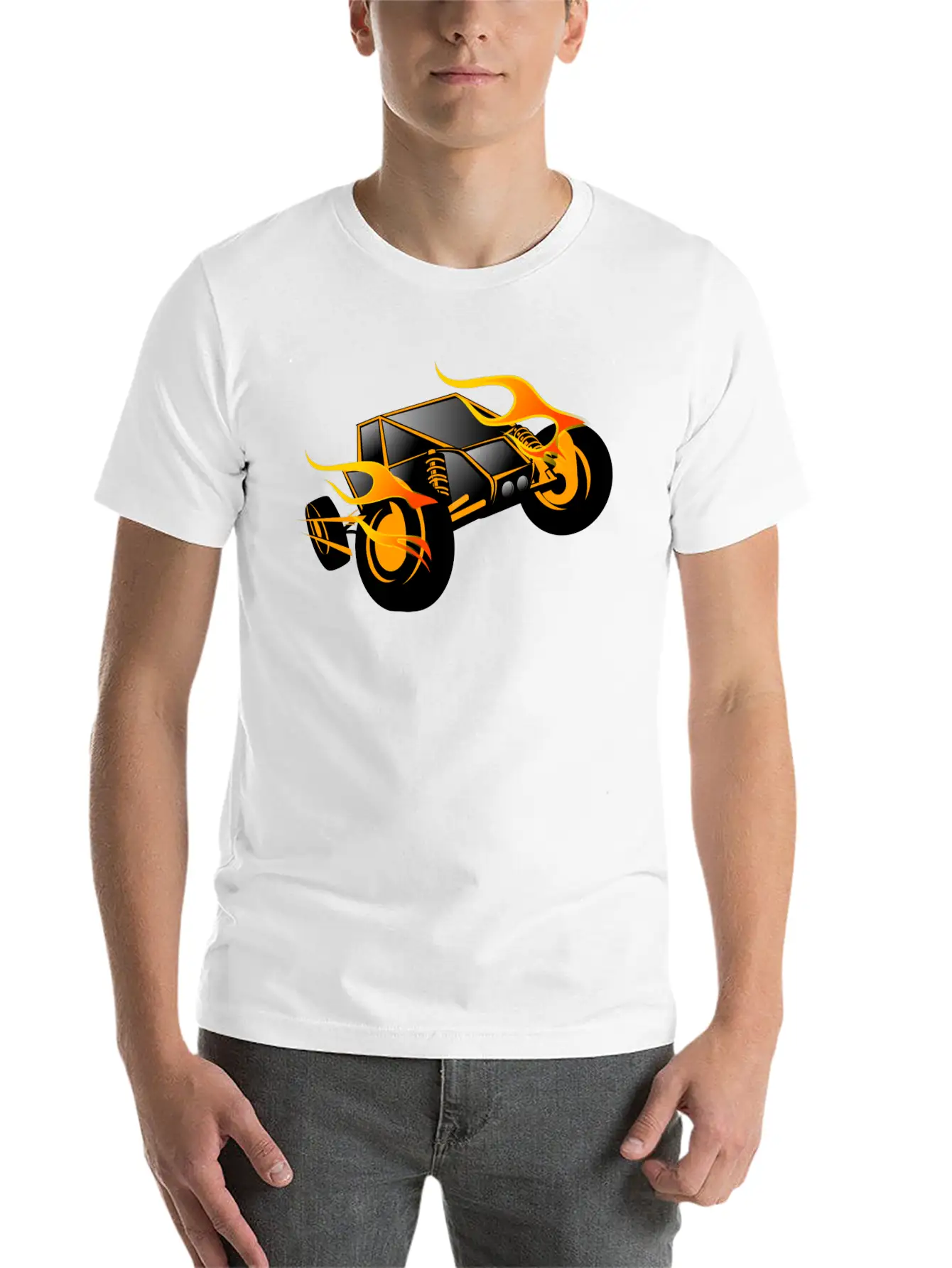 Dragster Racer Automotive Car Automobil Rennwagen4 Unisex Short Sleeve Soft Cotton T-Shirt – Casual Everyday Wear
