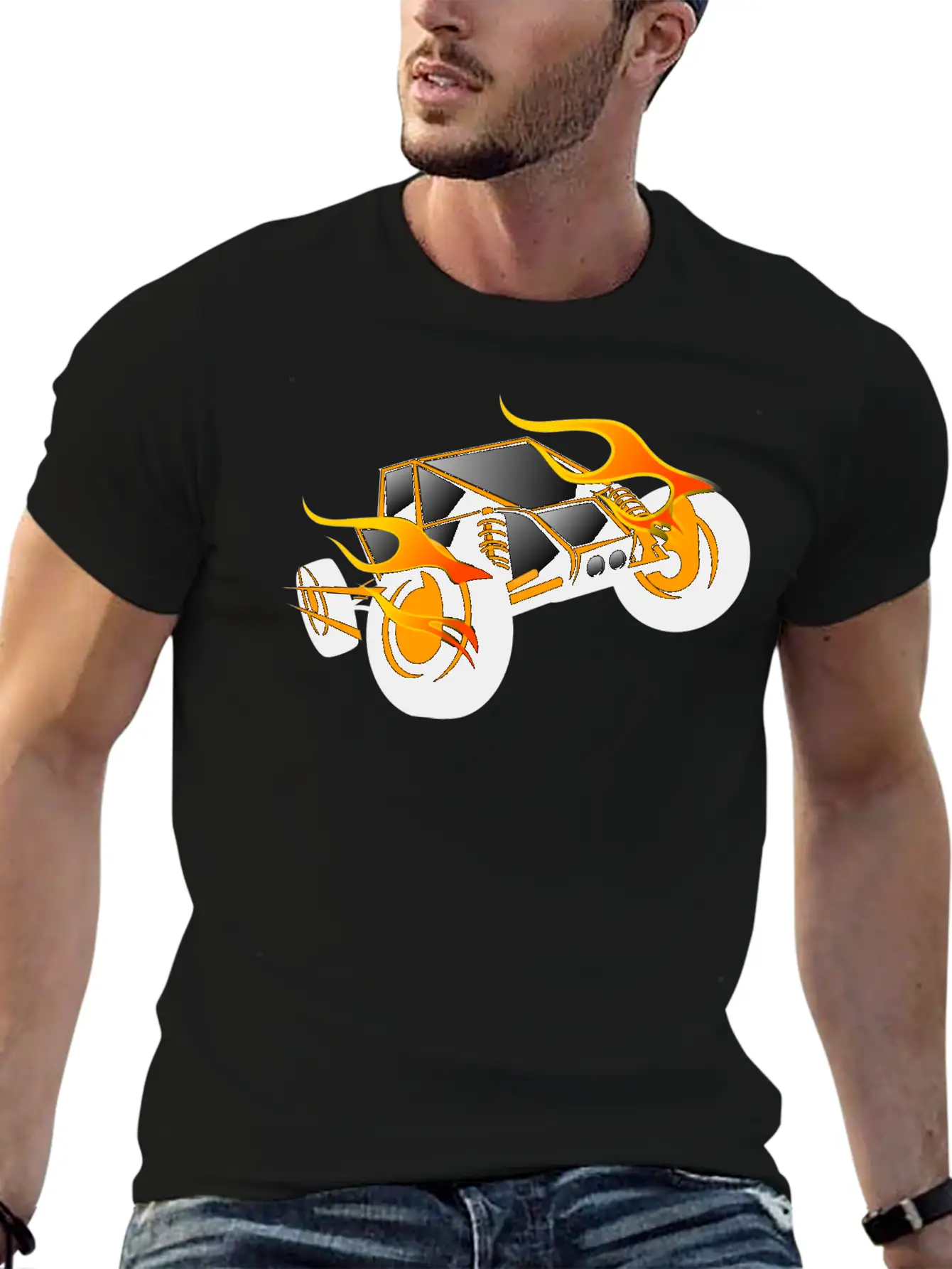 Dragster Racer Automotive Car Automobil Rennwagen4 Unisex Short Sleeve Soft Cotton T-Shirt – Casual Everyday Wear