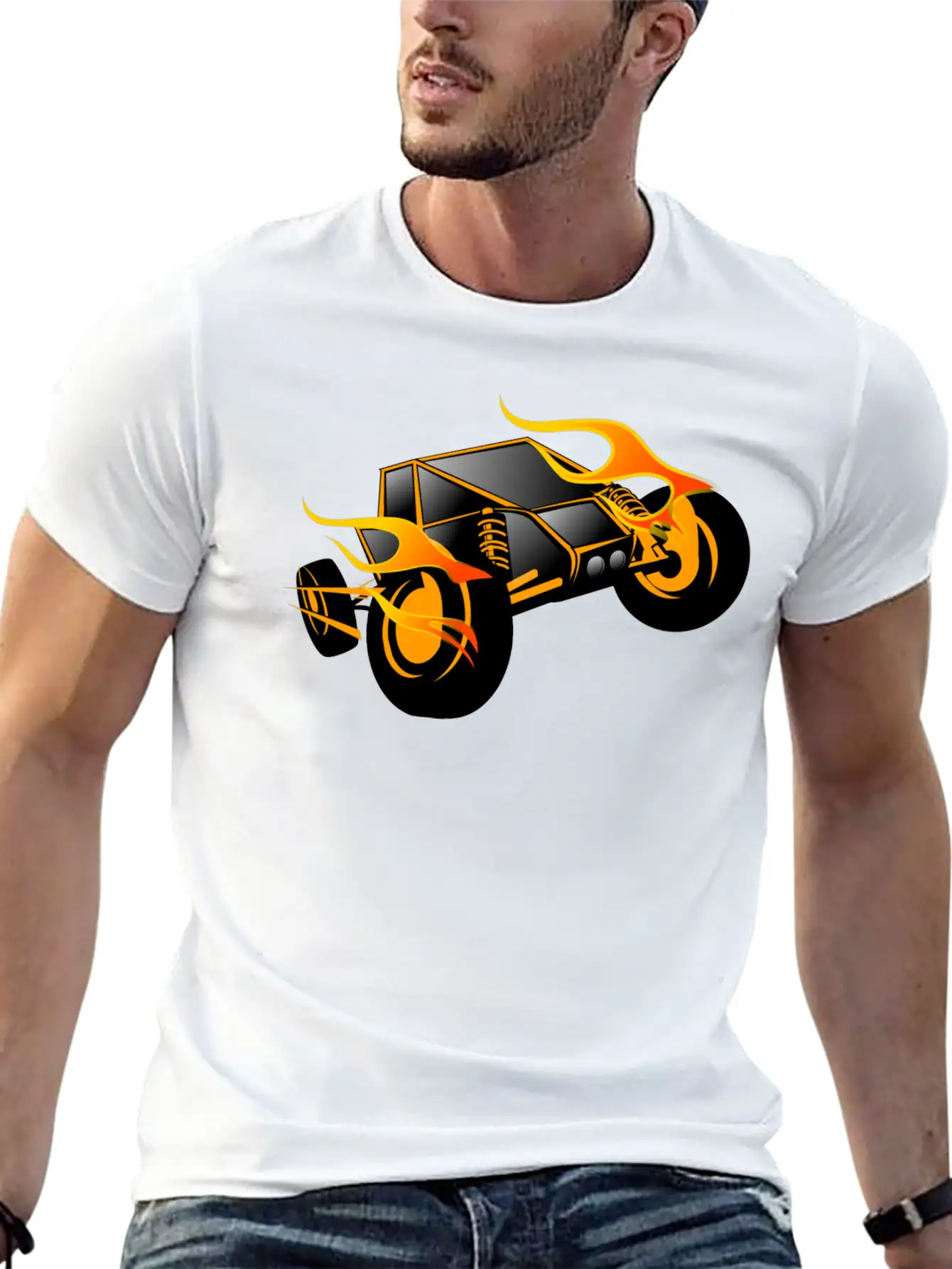 Dragster Racer Automotive Car Automobil Rennwagen4 Unisex Short Sleeve Soft Cotton T-Shirt – Casual Everyday Wear