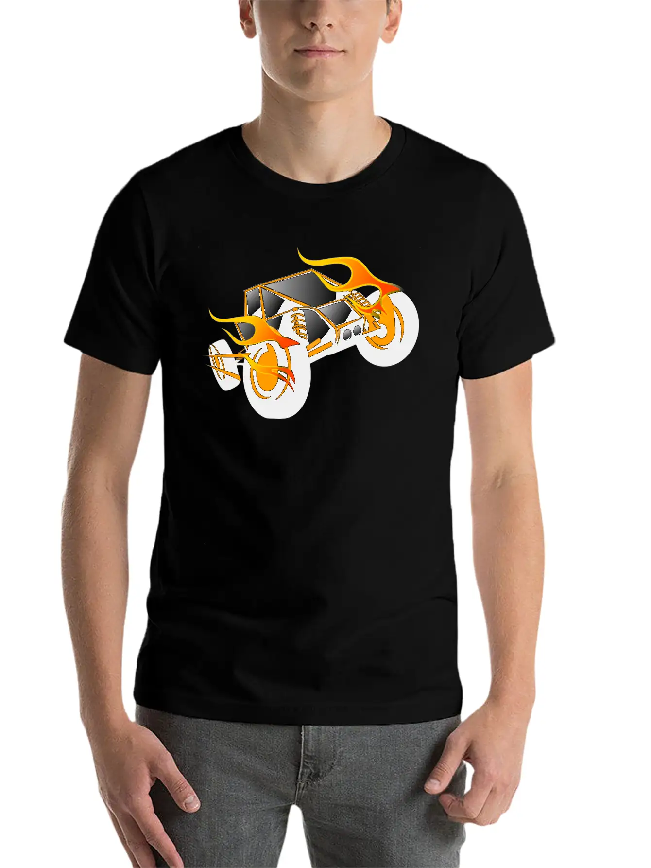 Dragster Racer Automotive Car Automobil Rennwagen4 Unisex Short Sleeve Soft Cotton T-Shirt – Casual Everyday Wear