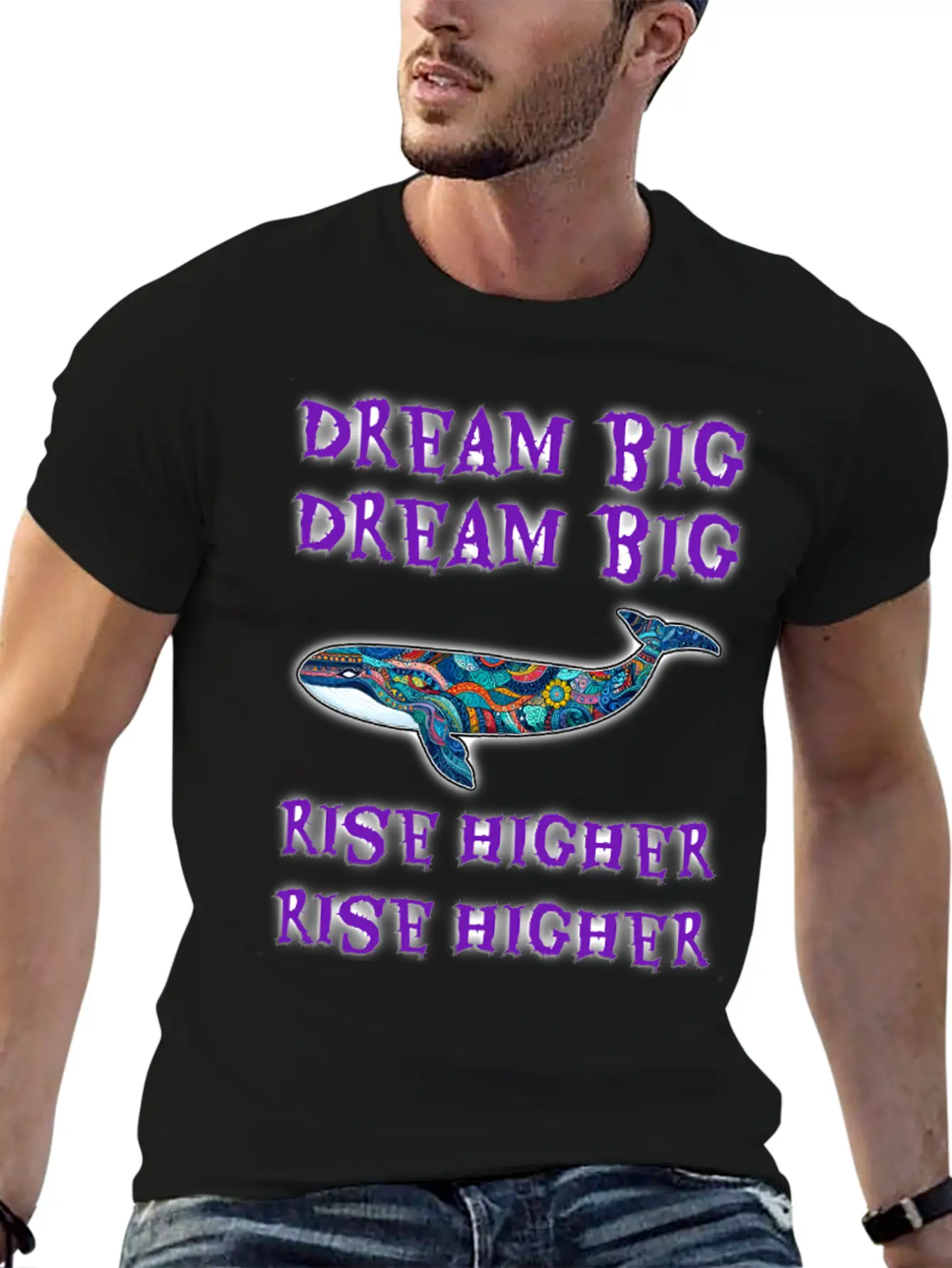 Dream Big, Rise Higher Unisex Casual T-Shirt – Clean Design For Daily Comfort