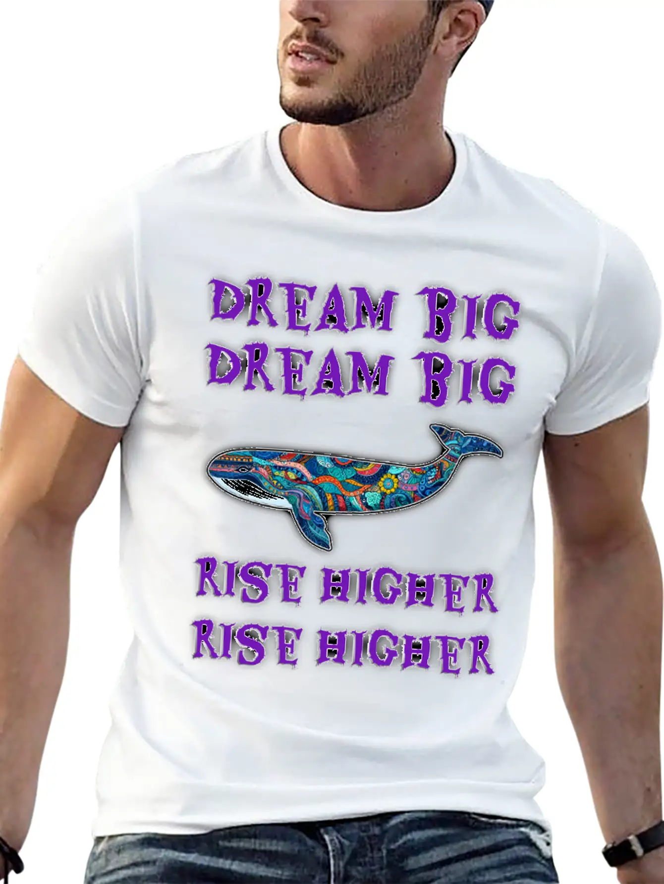 Dream Big, Rise Higher Unisex Casual T-Shirt – Clean Design For Daily Comfort