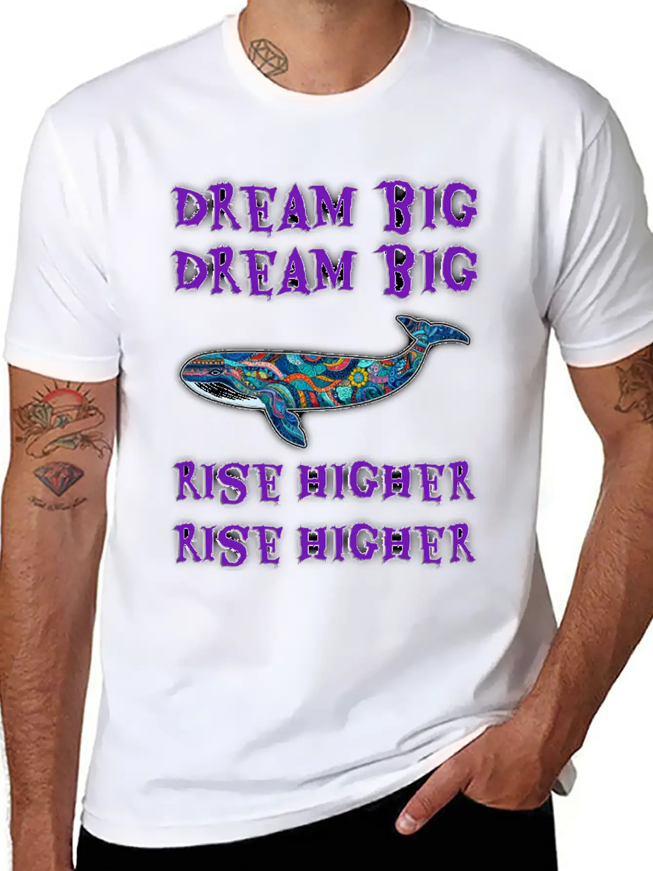 Dream Big, Rise Higher Unisex Casual T-Shirt – Clean Design For Daily Comfort