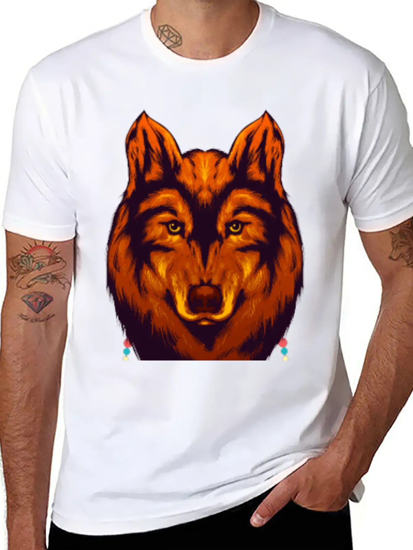 Dream Catcher Wolf Native American Native Indigen Timeless Short Sleeve Tee – Comfy And Minimalist Design