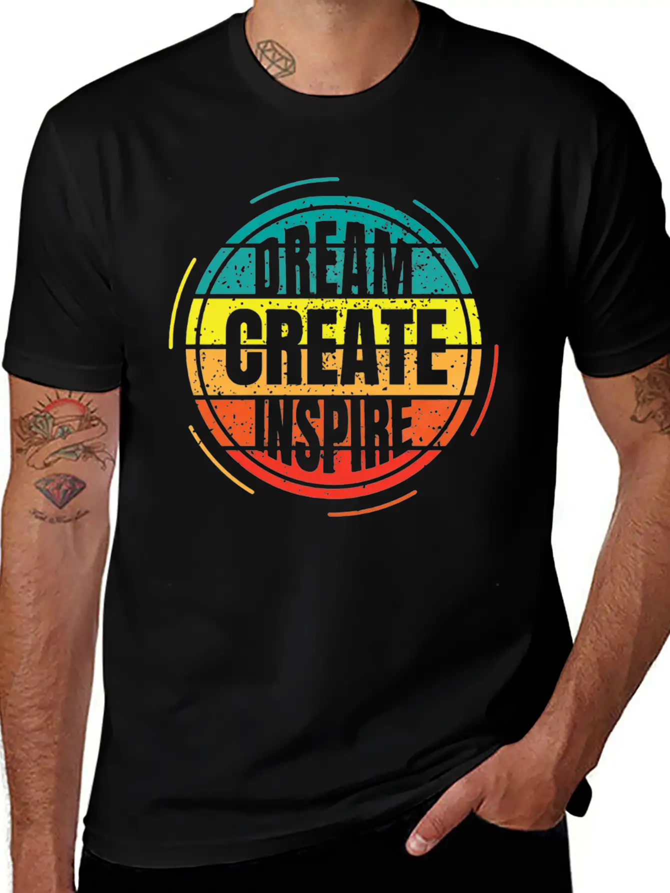Dream Creates Inspiration Essential Unisex Summer Tee – Soft Cotton Casual Fit