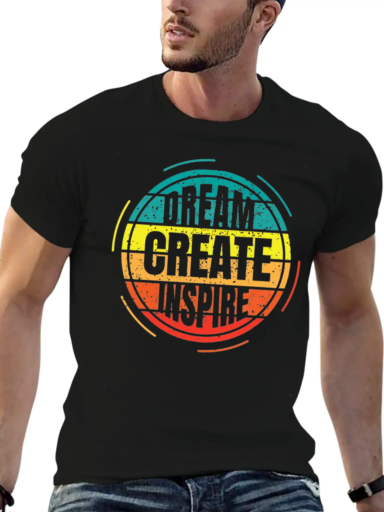 Dream Creates Inspiration Essential Unisex Summer Tee – Soft Cotton Casual Fit