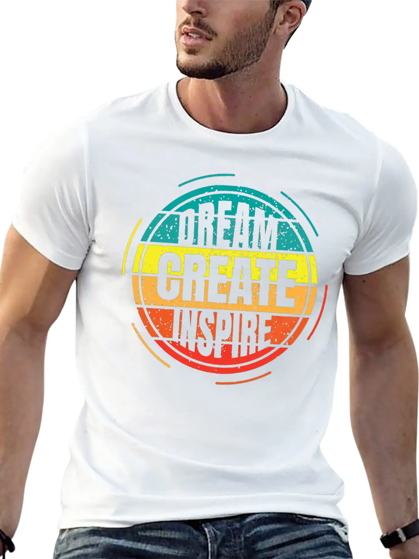 Dream Creates Inspiration Essential Unisex Summer Tee – Soft Cotton Casual Fit
