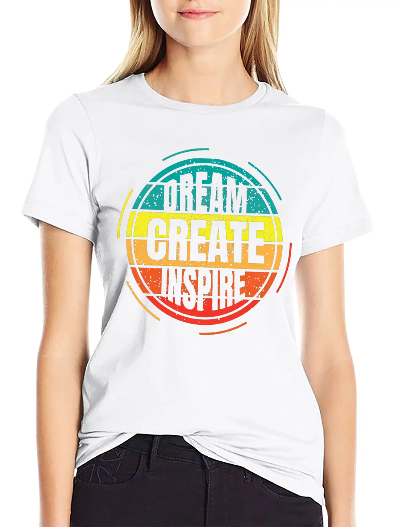 Dream Creates Inspiration Essential Unisex Summer Tee – Soft Cotton Casual Fit