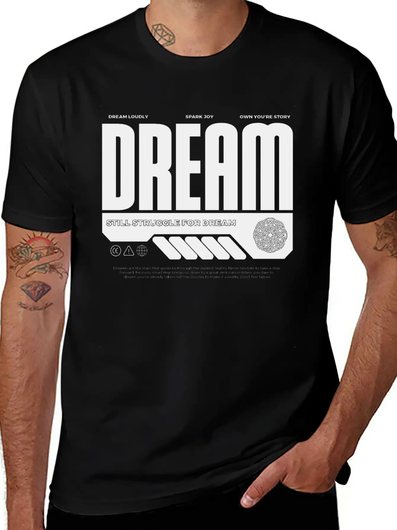 Dream Logo Design Unisex Short Sleeve Soft Cotton T-Shirt – Casual Everyday Wear