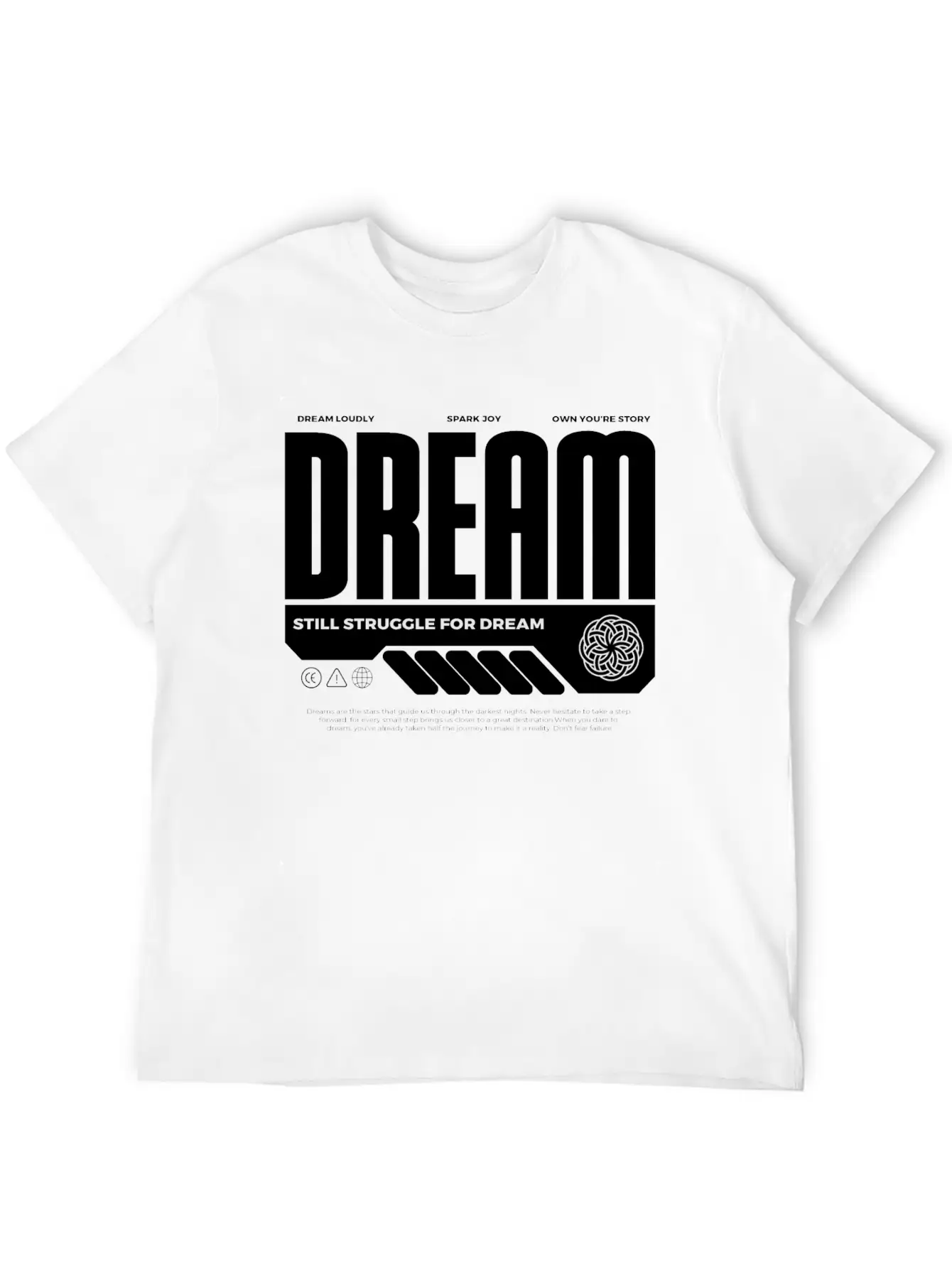 Dream Logo Design Unisex Short Sleeve Soft Cotton T-Shirt – Casual Everyday Wear
