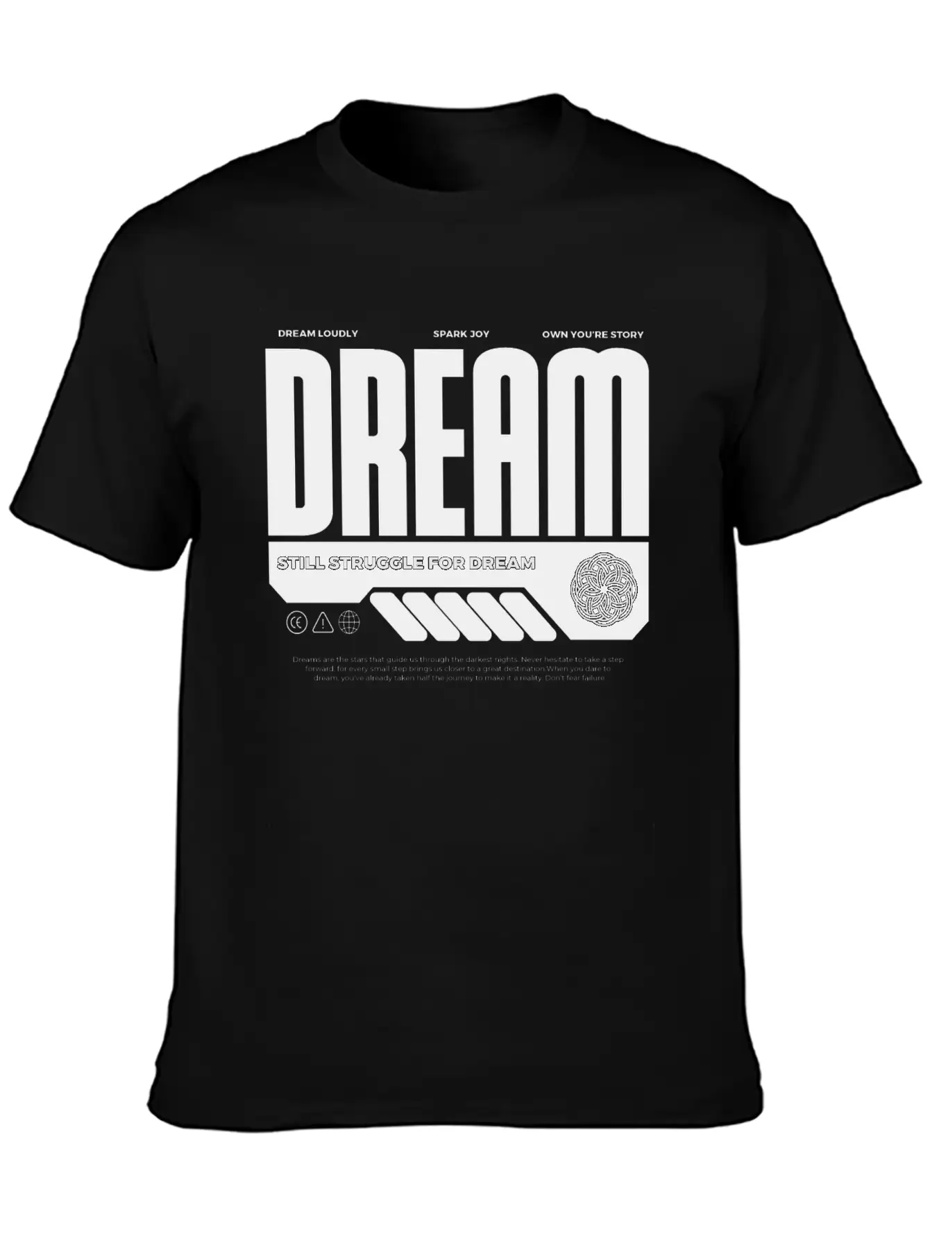 Dream Logo Design Unisex Short Sleeve Soft Cotton T-Shirt – Casual Everyday Wear