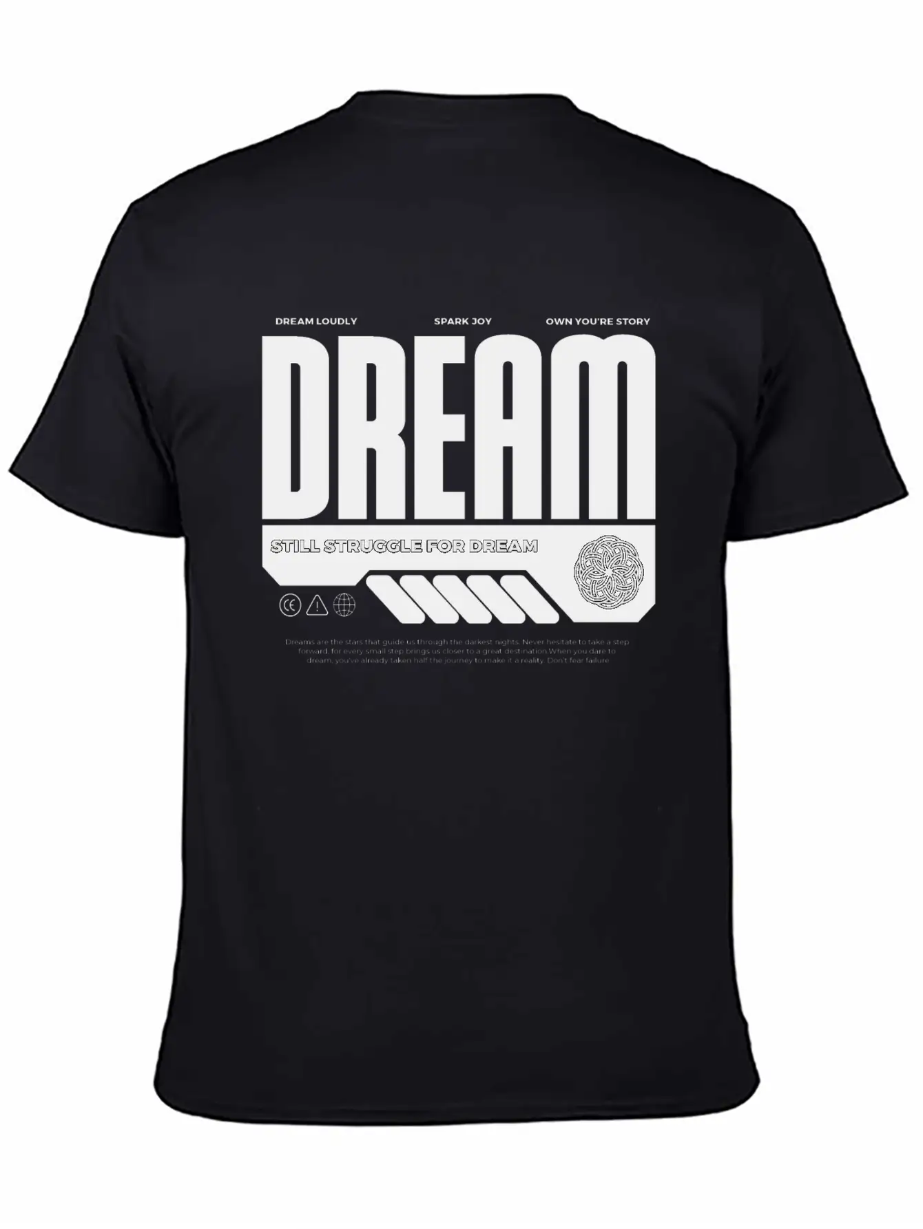 Dream Logo Design Unisex Short Sleeve Soft Cotton T-Shirt – Casual Everyday Wear