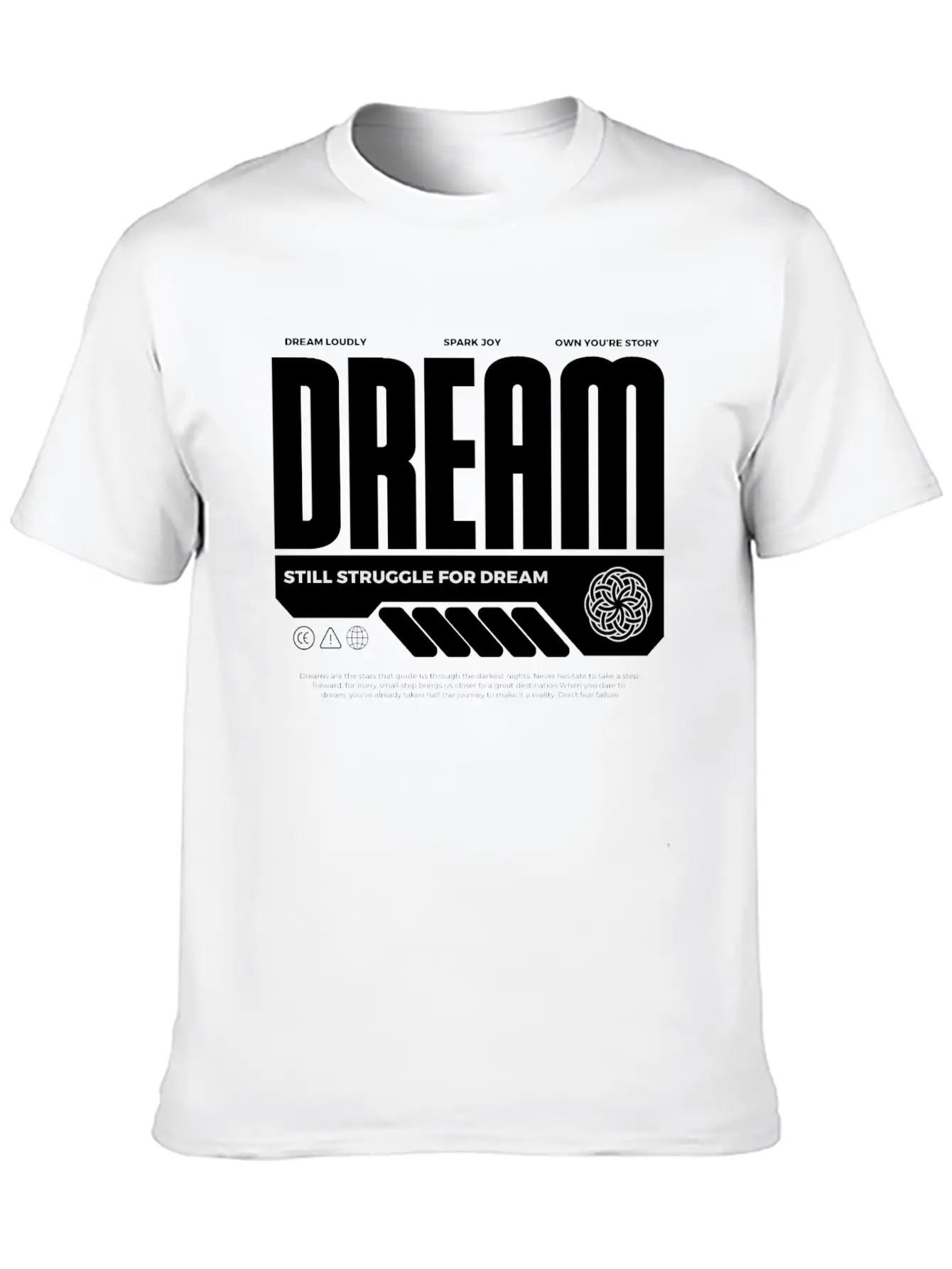 Dream Logo Design Unisex Short Sleeve Soft Cotton T-Shirt – Casual Everyday Wear