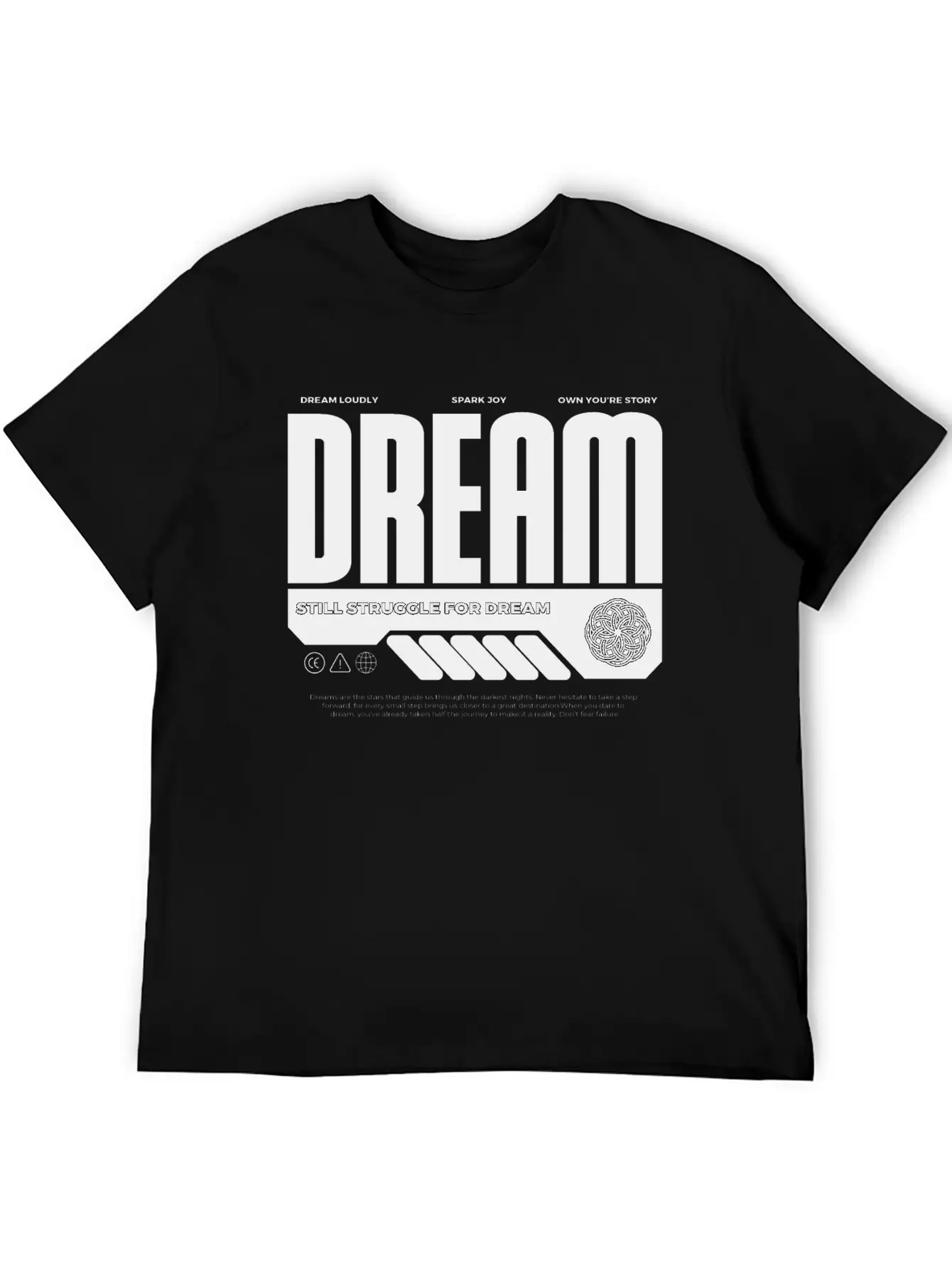 Dream Logo Design Unisex Short Sleeve Soft Cotton T-Shirt – Casual Everyday Wear