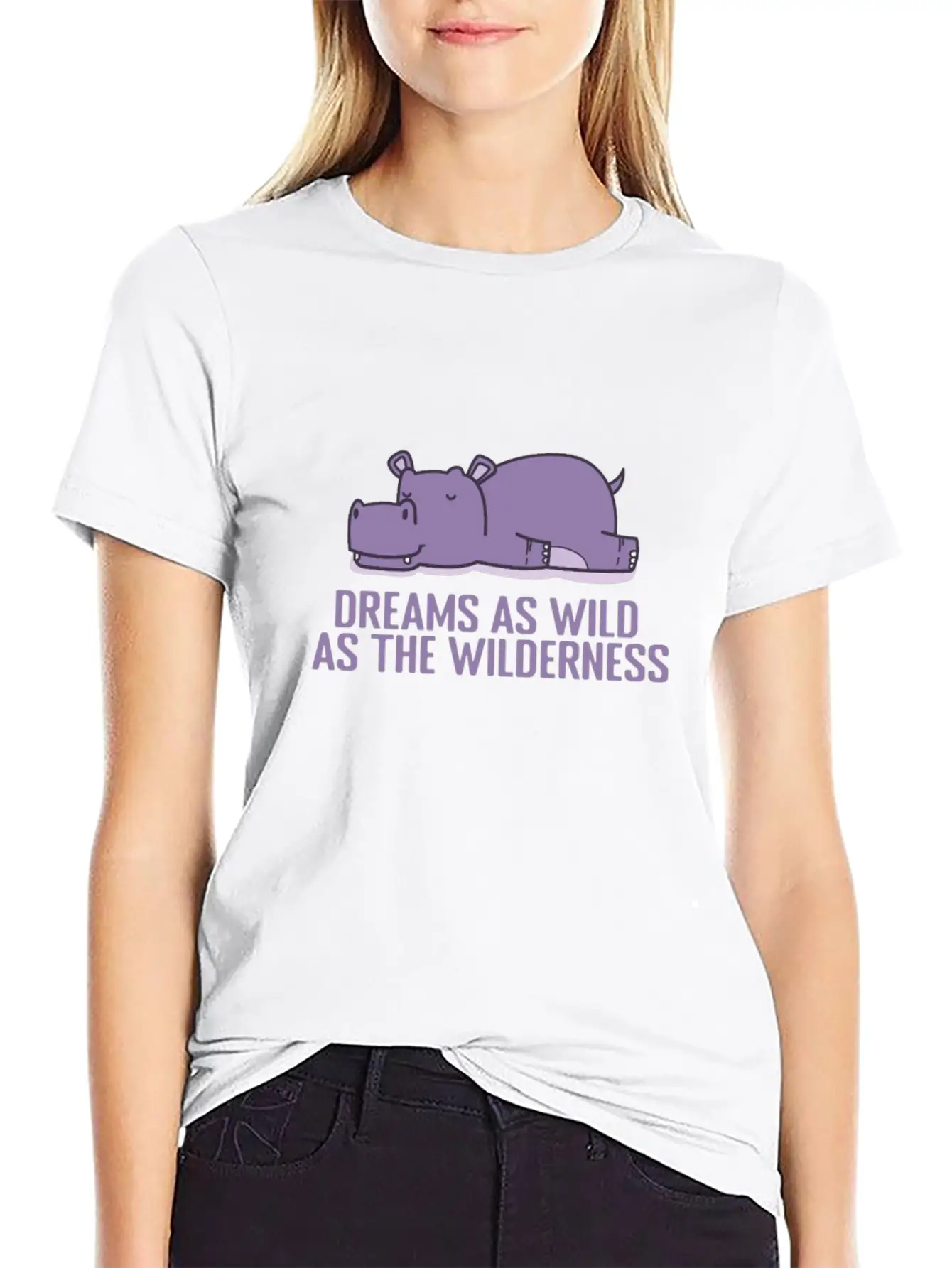 Dreams As Wild As The Wilderness Pajamas Comfortable Minimalist Graphic Tee – Summer Style Essential