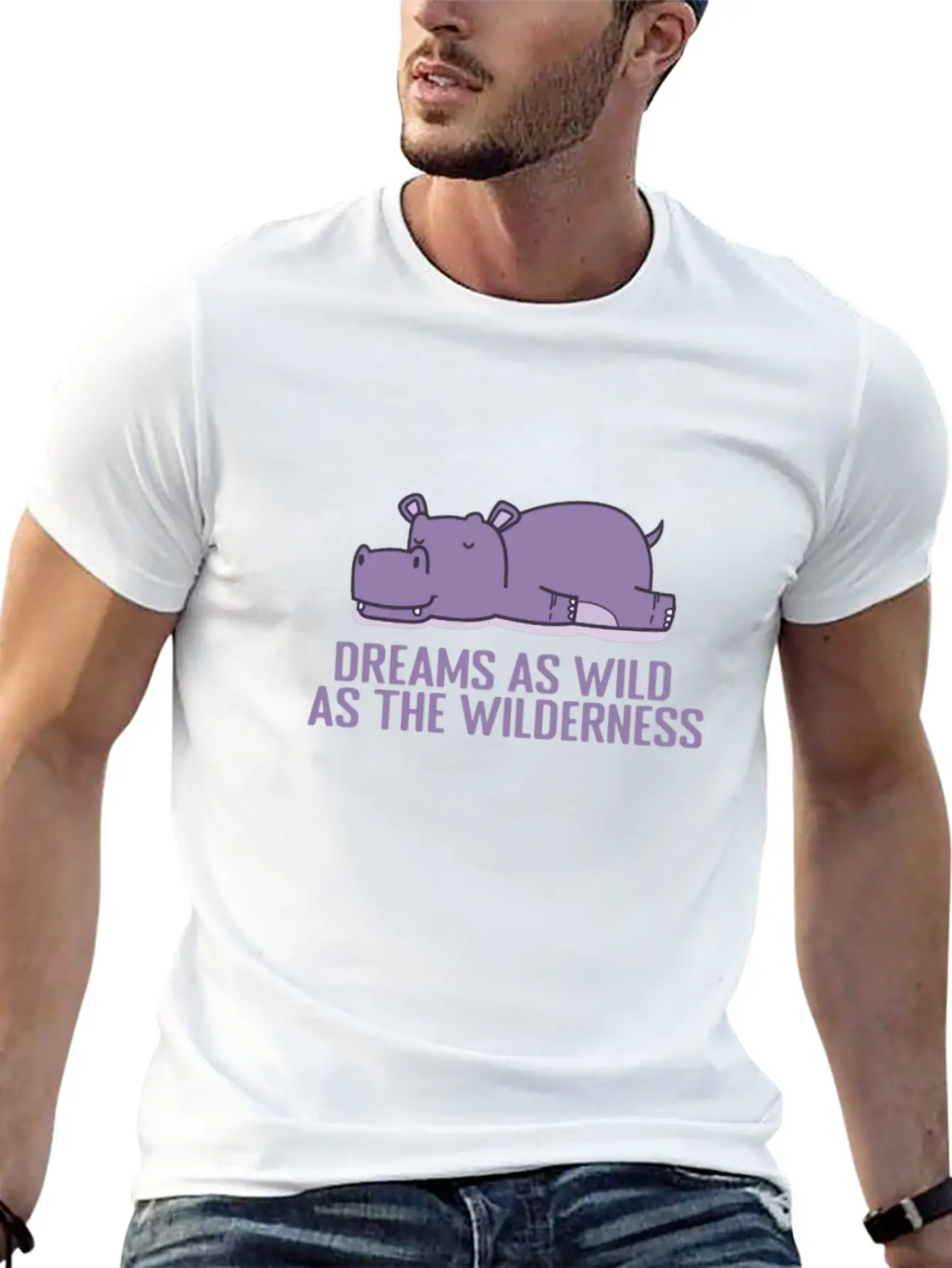 Dreams As Wild As The Wilderness Pajamas Comfortable Minimalist Graphic Tee – Summer Style Essential