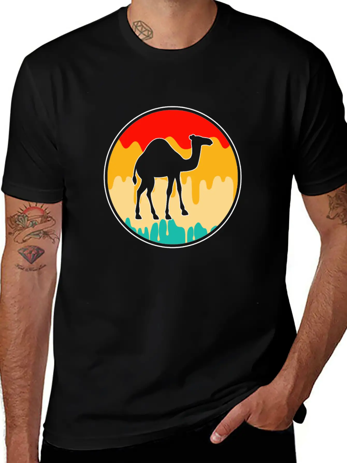 Dromedary Retro Timeless Short Sleeve Tee – Comfy And Minimalist Design
