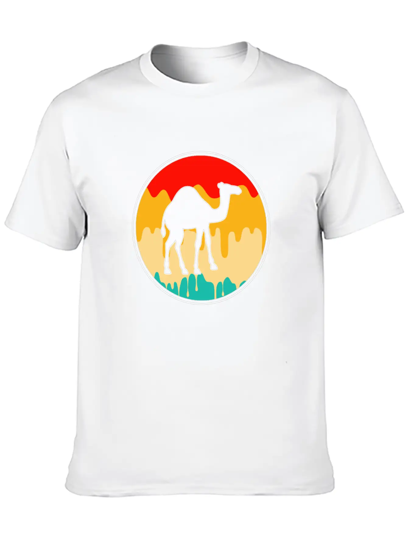 Dromedary Retro Timeless Short Sleeve Tee – Comfy And Minimalist Design
