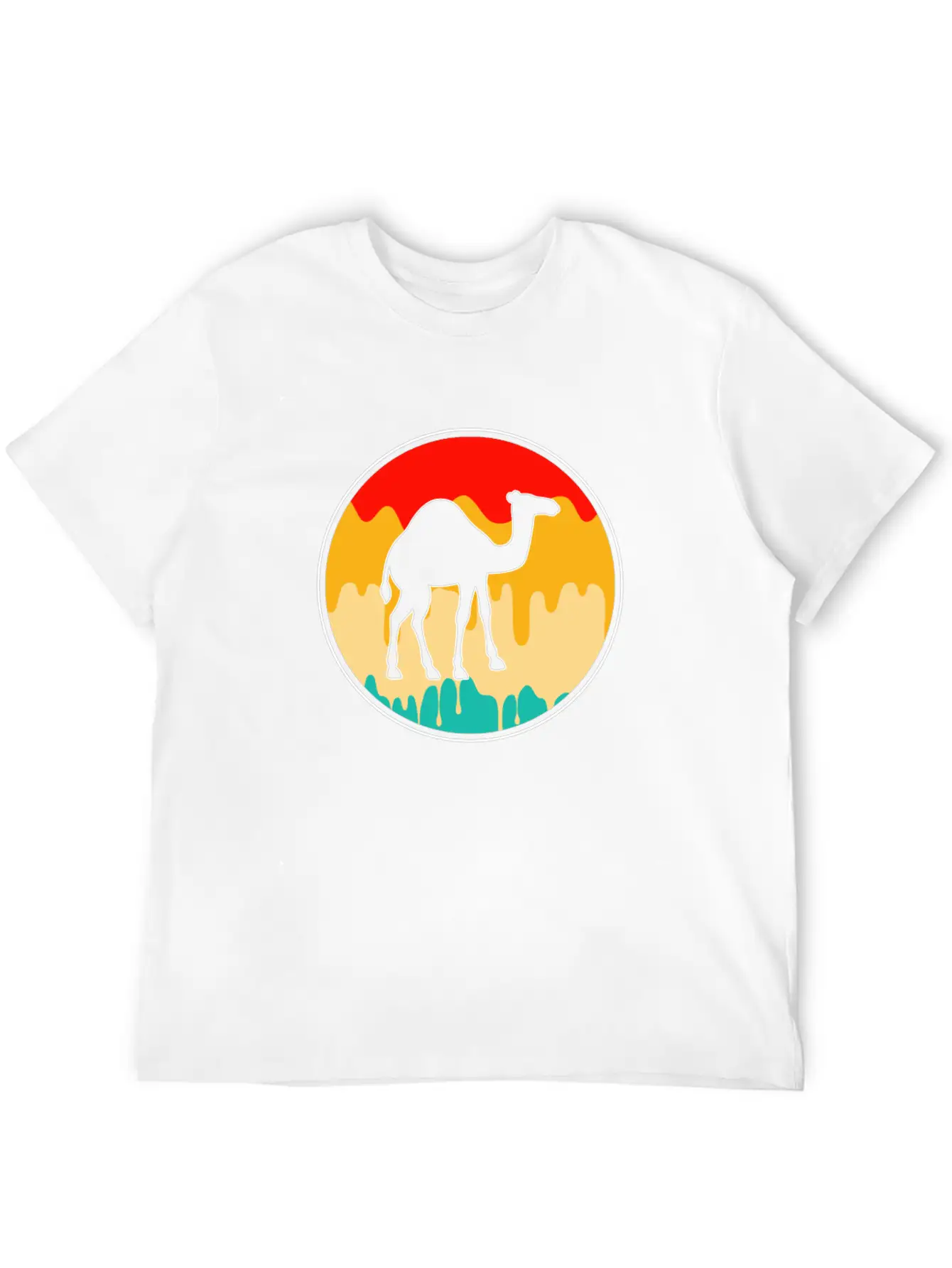 Dromedary Retro Timeless Short Sleeve Tee – Comfy And Minimalist Design