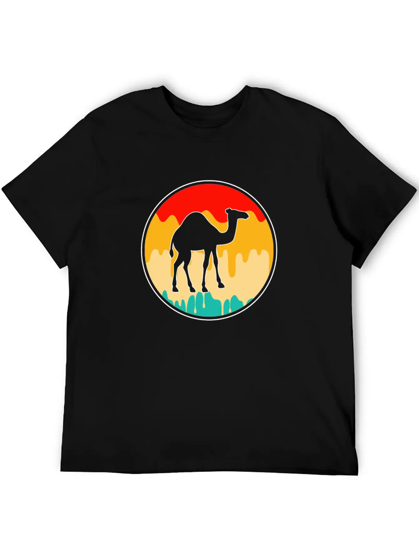 Dromedary Retro Timeless Short Sleeve Tee – Comfy And Minimalist Design