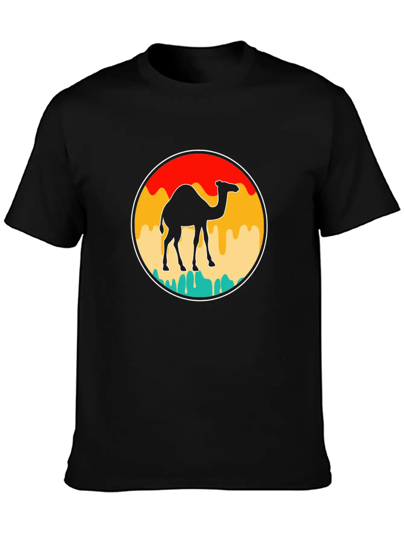 Dromedary Retro Timeless Short Sleeve Tee – Comfy And Minimalist Design