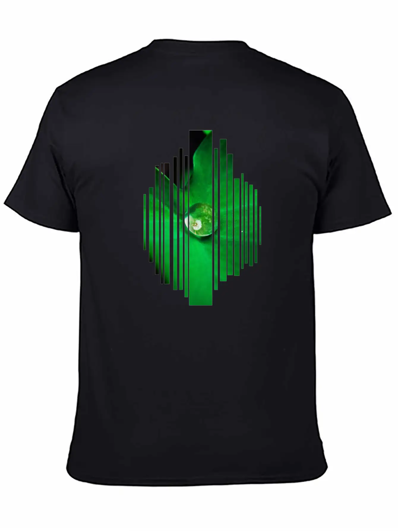 Drop Leaf Green Nature Dew Plain Eco Gift Idea Unisex Short Sleeve Soft Cotton T-Shirt – Casual Everyday Wear